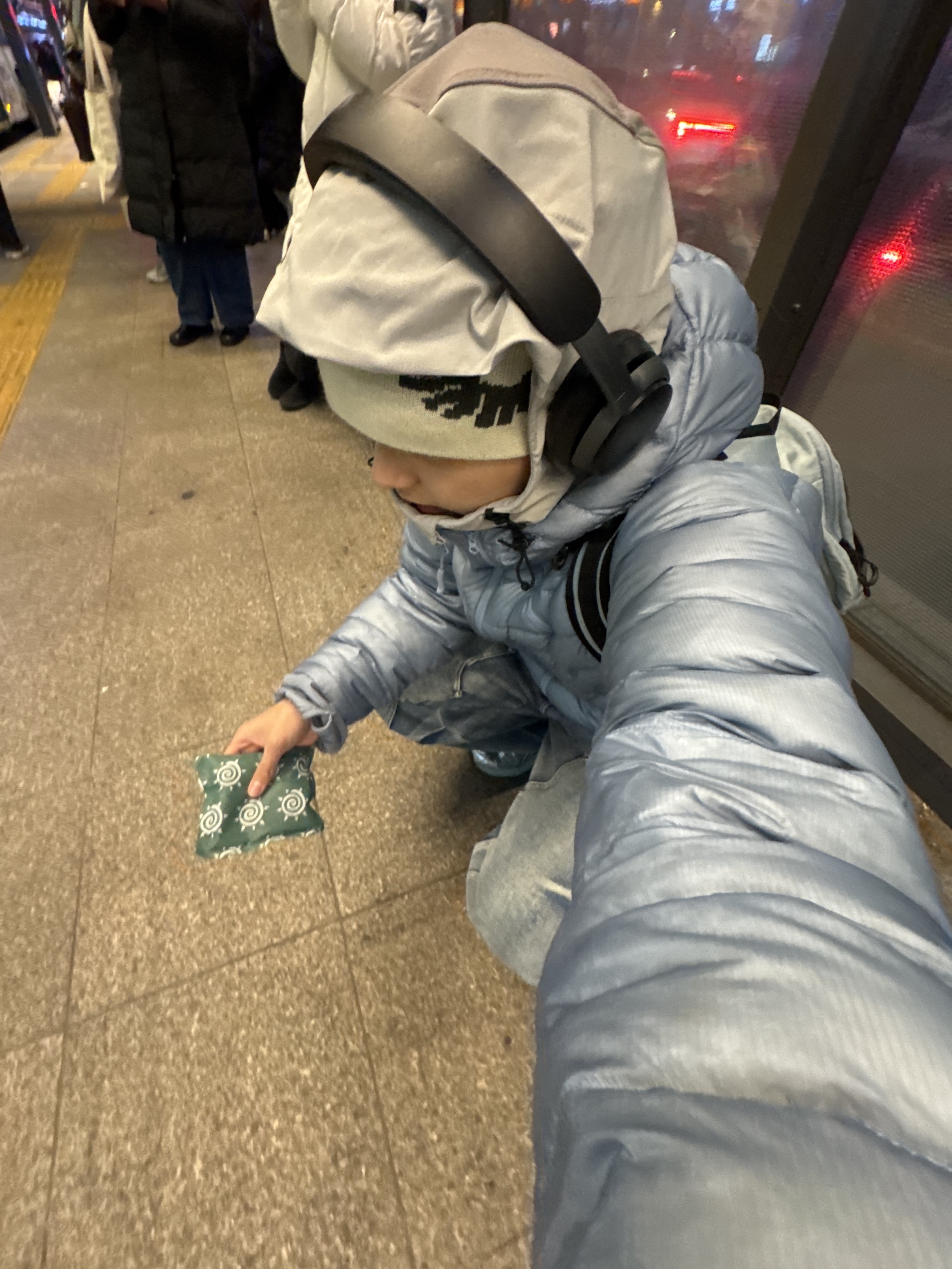 Sansan Gear Suffix Puffer Jacket Sky Blue - 24FW, Sansan Gear Insulation Jacket Grey 착용 스타일 - 1