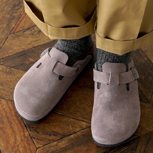 Birkenstock Boston BS Faded Purple - Regular 착용 스타일 - 2