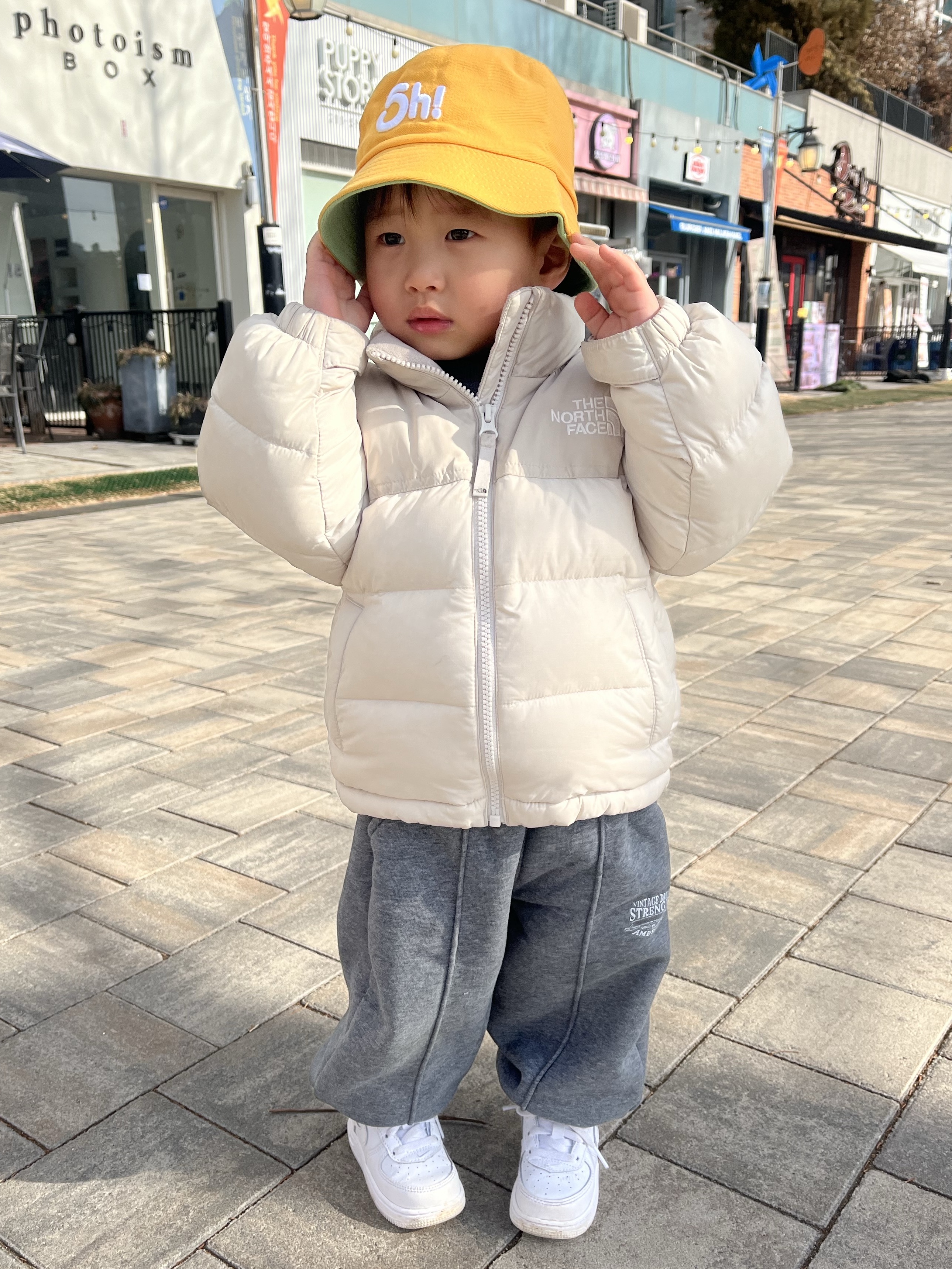 (TD) Nike Force 1 LE White 착용 스타일 - 1