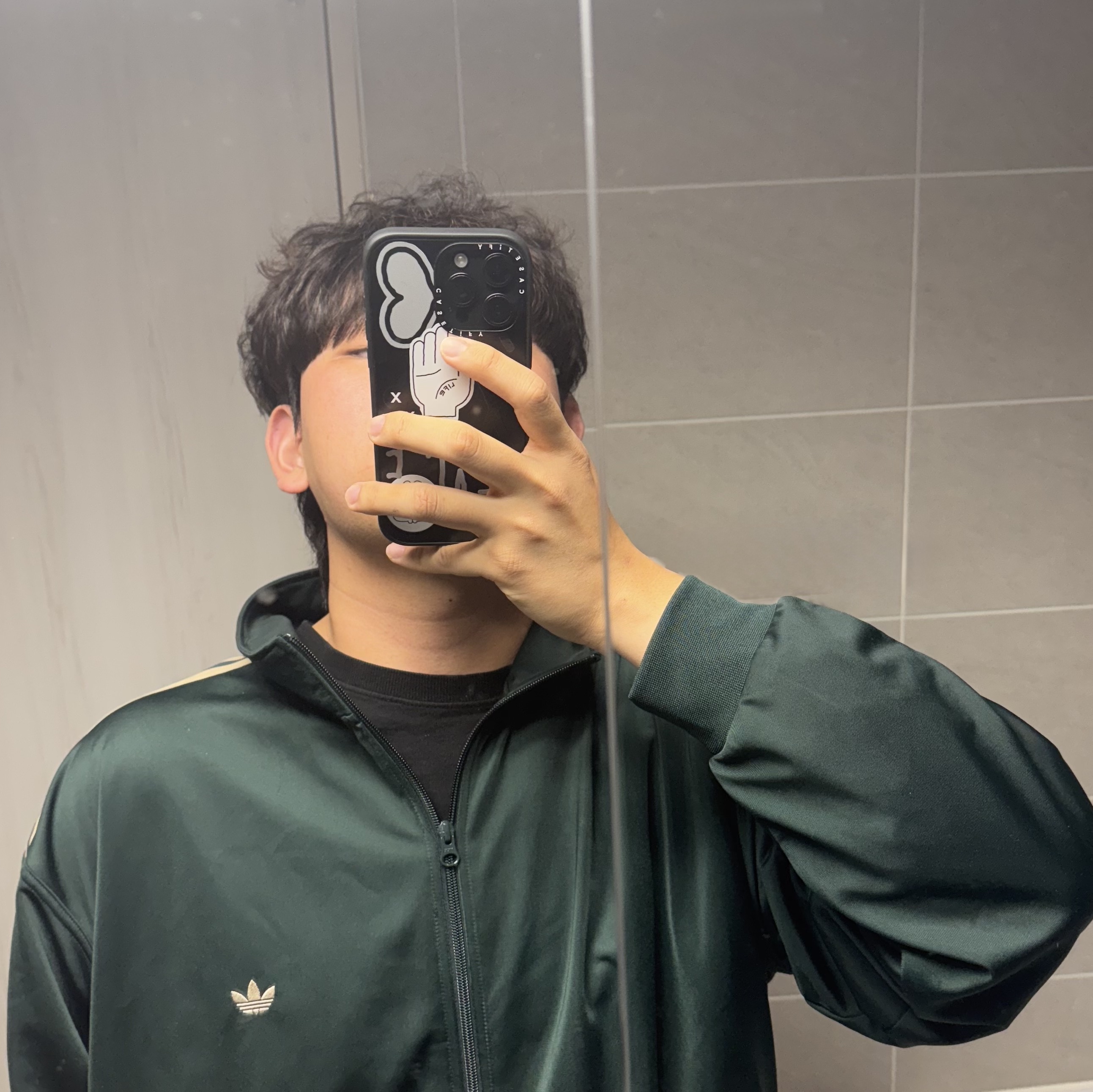 Adidas Originals Beckenbauer Track Jacket Shadow Green - KR Sizing 착용 스타일 - 1