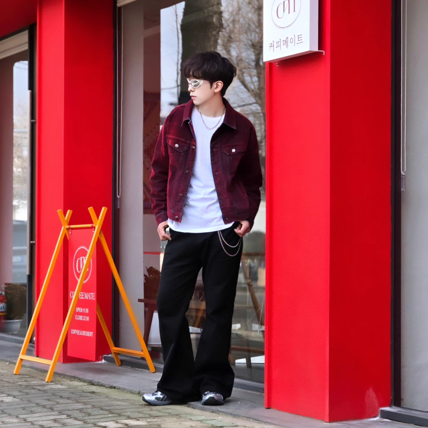 Diesel Dx1446 Red Enamel Stainless Steel Chain Necklace Silver, Asics x Unaffected Gel-Kayano 14 Silver Moon 착용 스타일 - 5