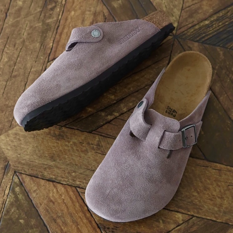 Birkenstock Boston BS Faded Purple - Regular 착용 스타일 - 1