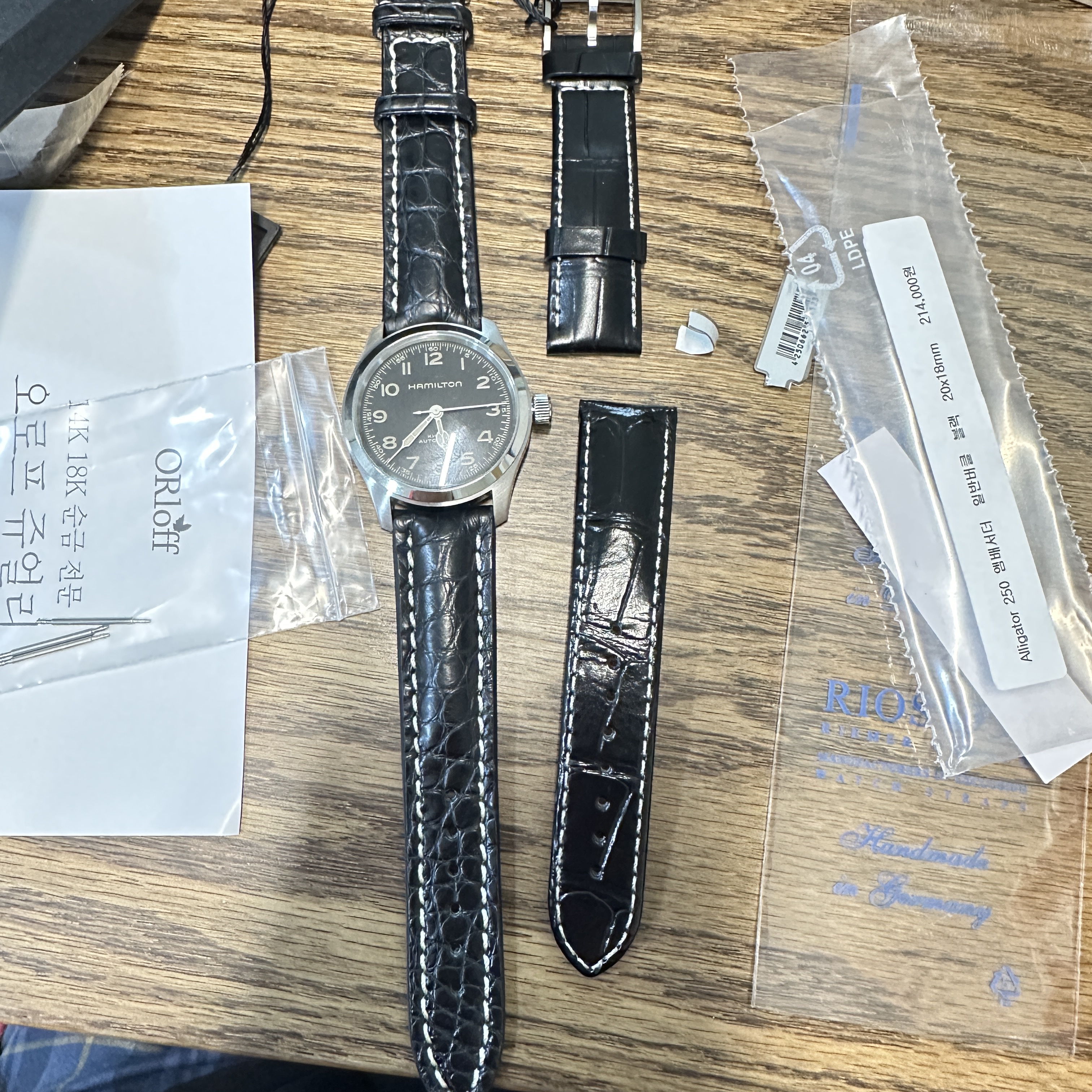 Hamilton Khaki Field Murph 38mm Automatic Stainless Steel Leather Black 착용 스타일 - 3
