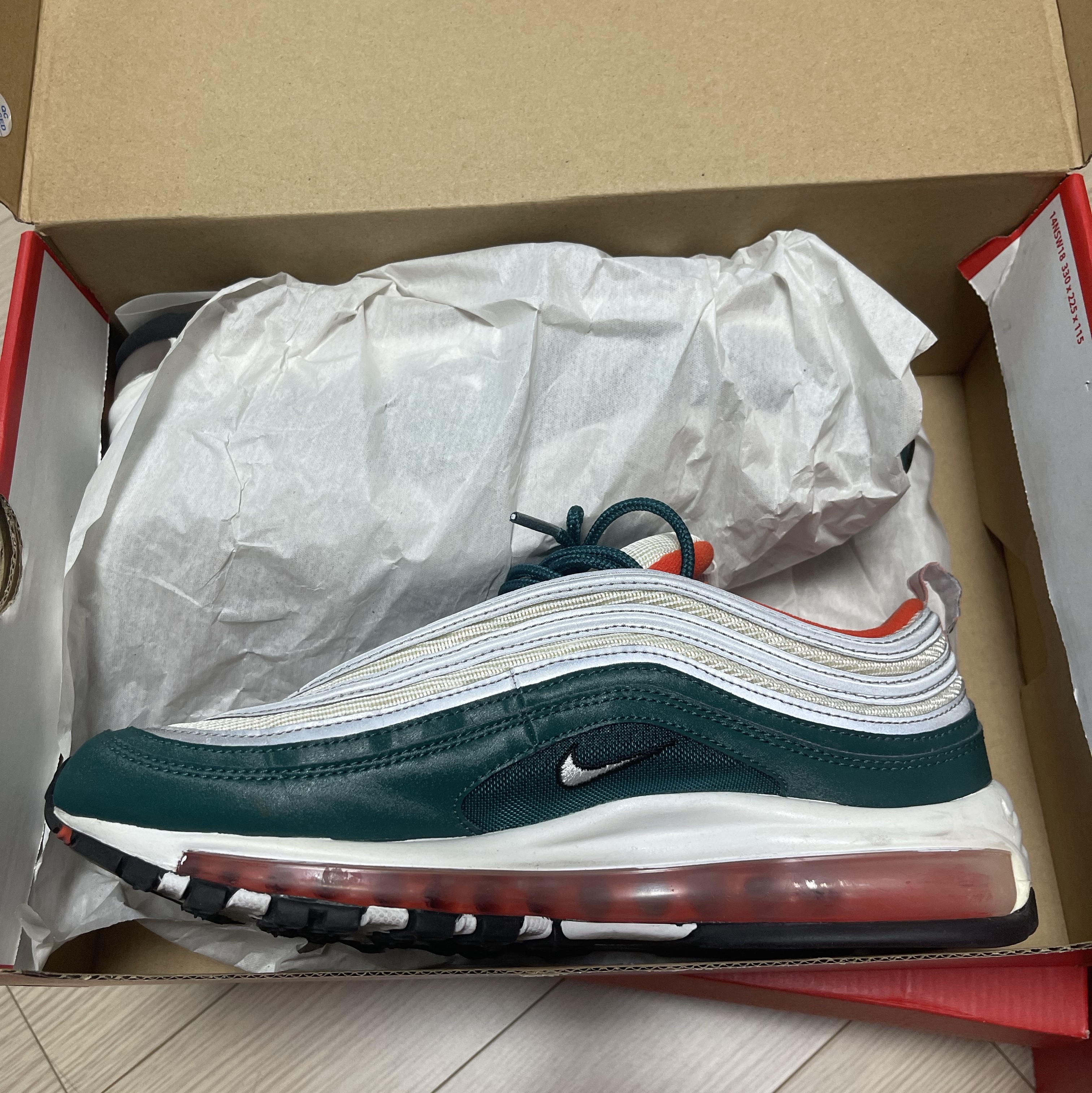 Nike Air Max 97 Rainforest Team Orange 착용 스타일