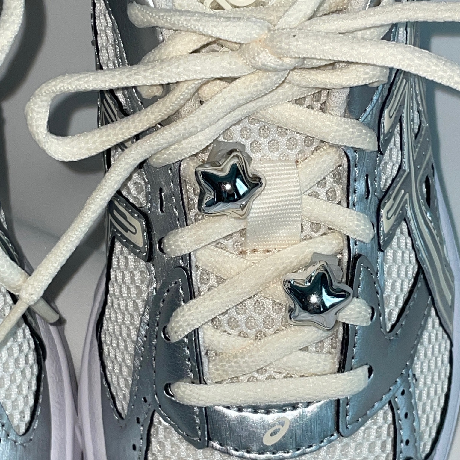 (W) Asics Gel-1130 Cream Pure Silver 착용 스타일 - 3