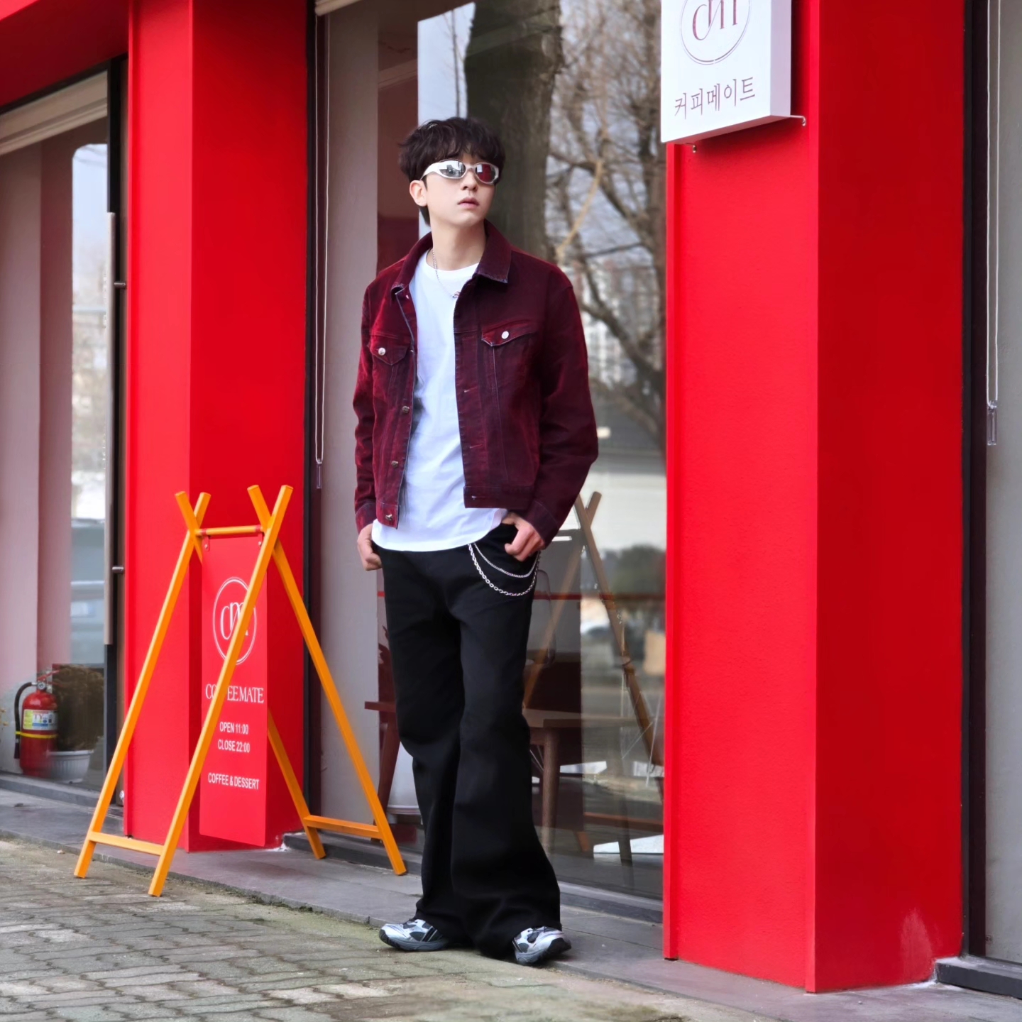 Diesel Dx1446 Red Enamel Stainless Steel Chain Necklace Silver, Asics x Unaffected Gel-Kayano 14 Silver Moon 착용 스타일 - 4