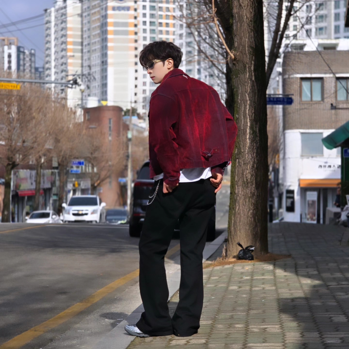 Diesel Dx1446 Red Enamel Stainless Steel Chain Necklace Silver, Asics x Unaffected Gel-Kayano 14 Silver Moon 착용 스타일 - 1