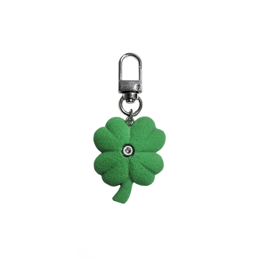 cmce00gr ALLTAGLICH Handmade Climbing Four Leaf Clover Hold Keyring ForestGreen
