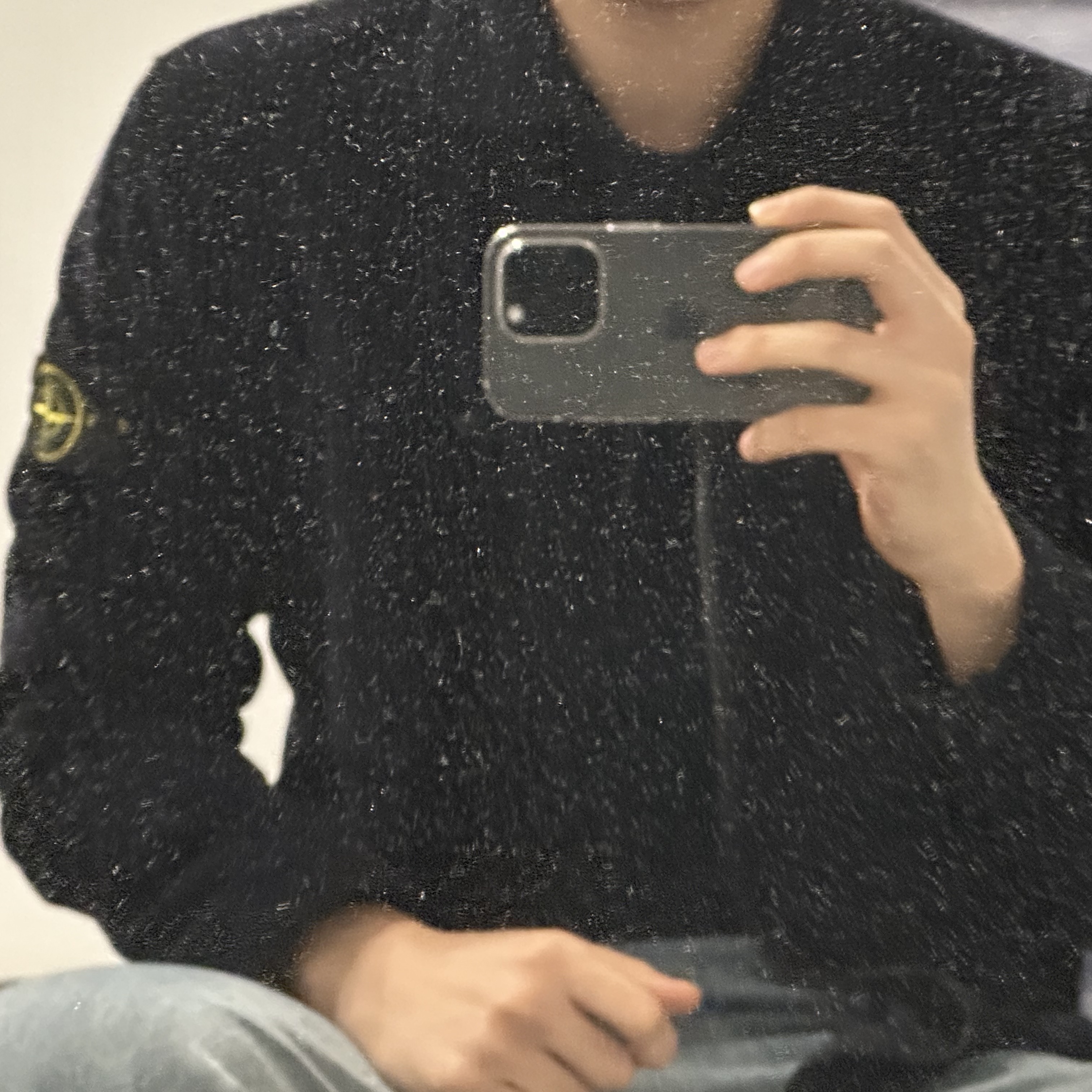 Stone Island 11604 Corduroy Shirt Jacket Black - 24FW 착용 스타일