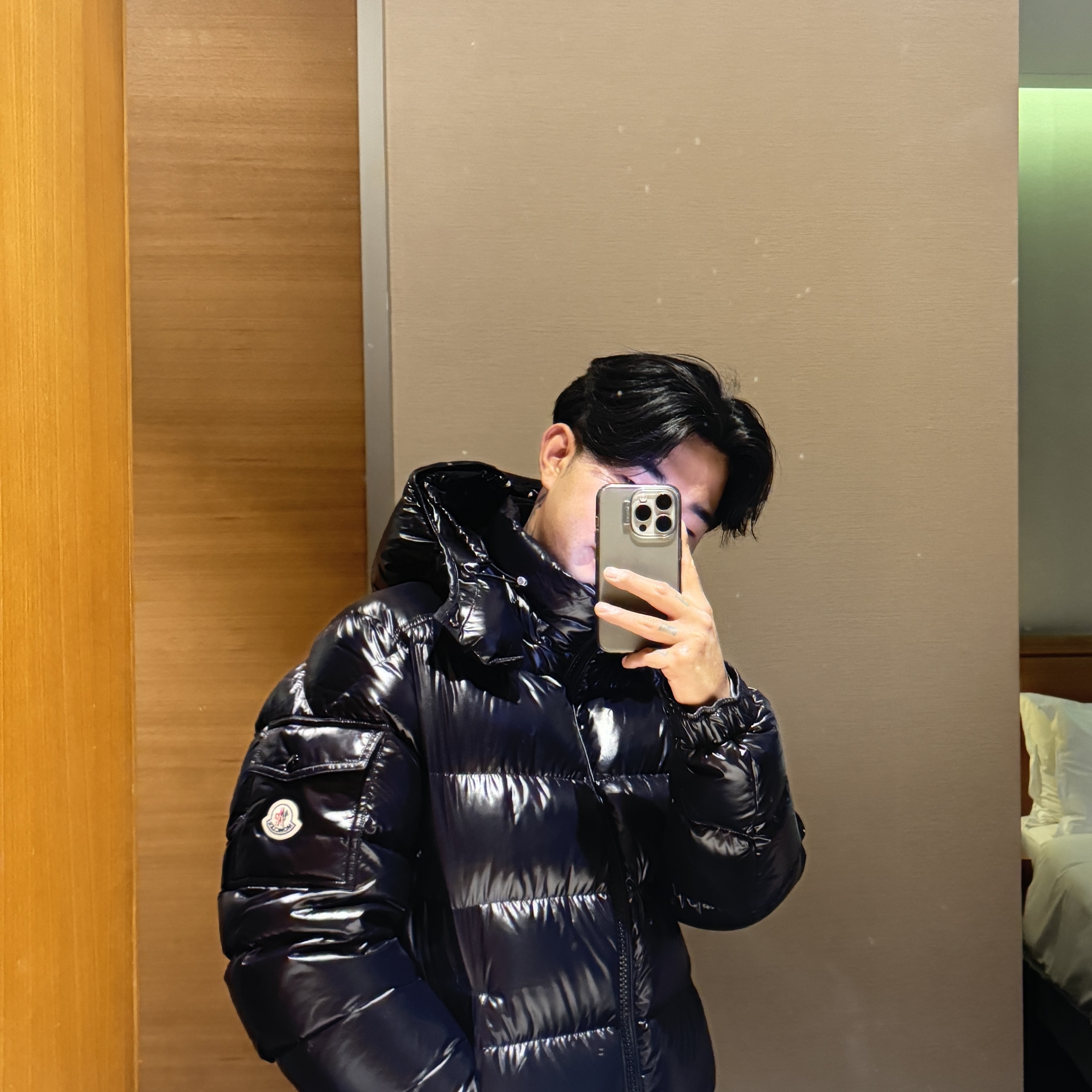 Moncler Maya Short Down Jacket Black - 24FW 착용 스타일