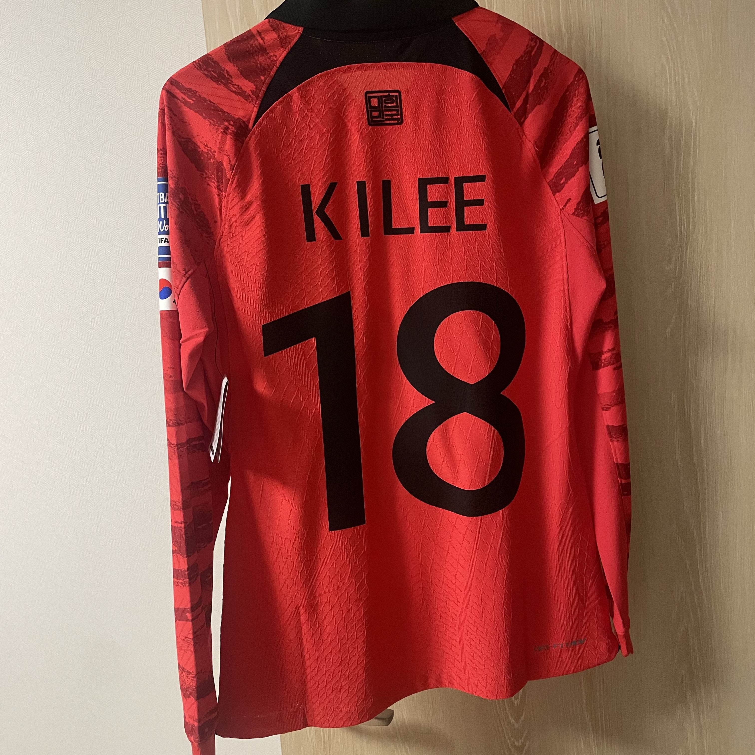 Nike Korea 2022/23 Dri-Fit ADV Match Home Long Sleeve Jersey Global Red - Asia (Non Marking Ver.) 착용 스타일 - 2