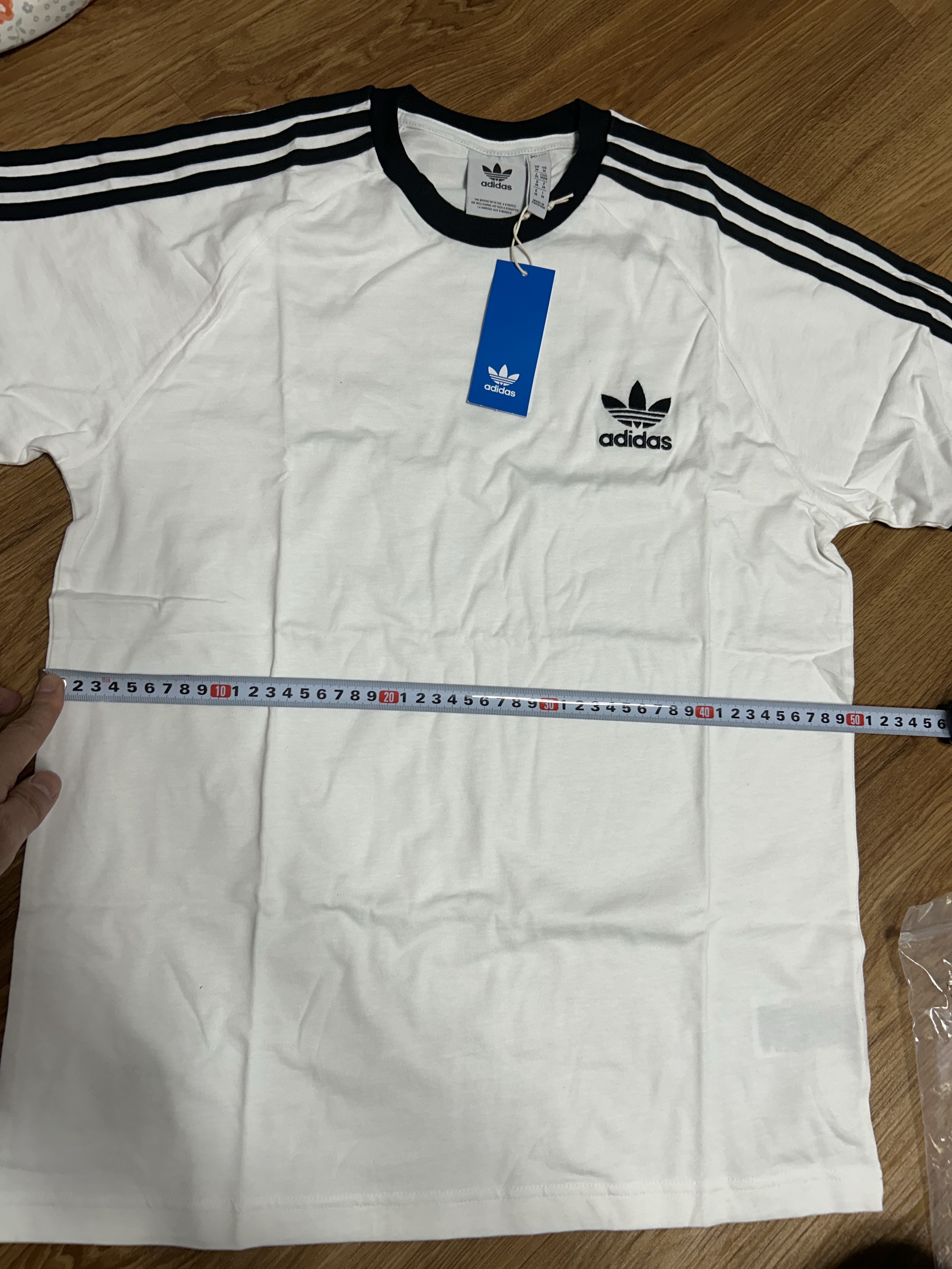 Adidas Adicolor Classics 3-Stripes T-Shirt White - US Sizing 착용 스타일 - 1