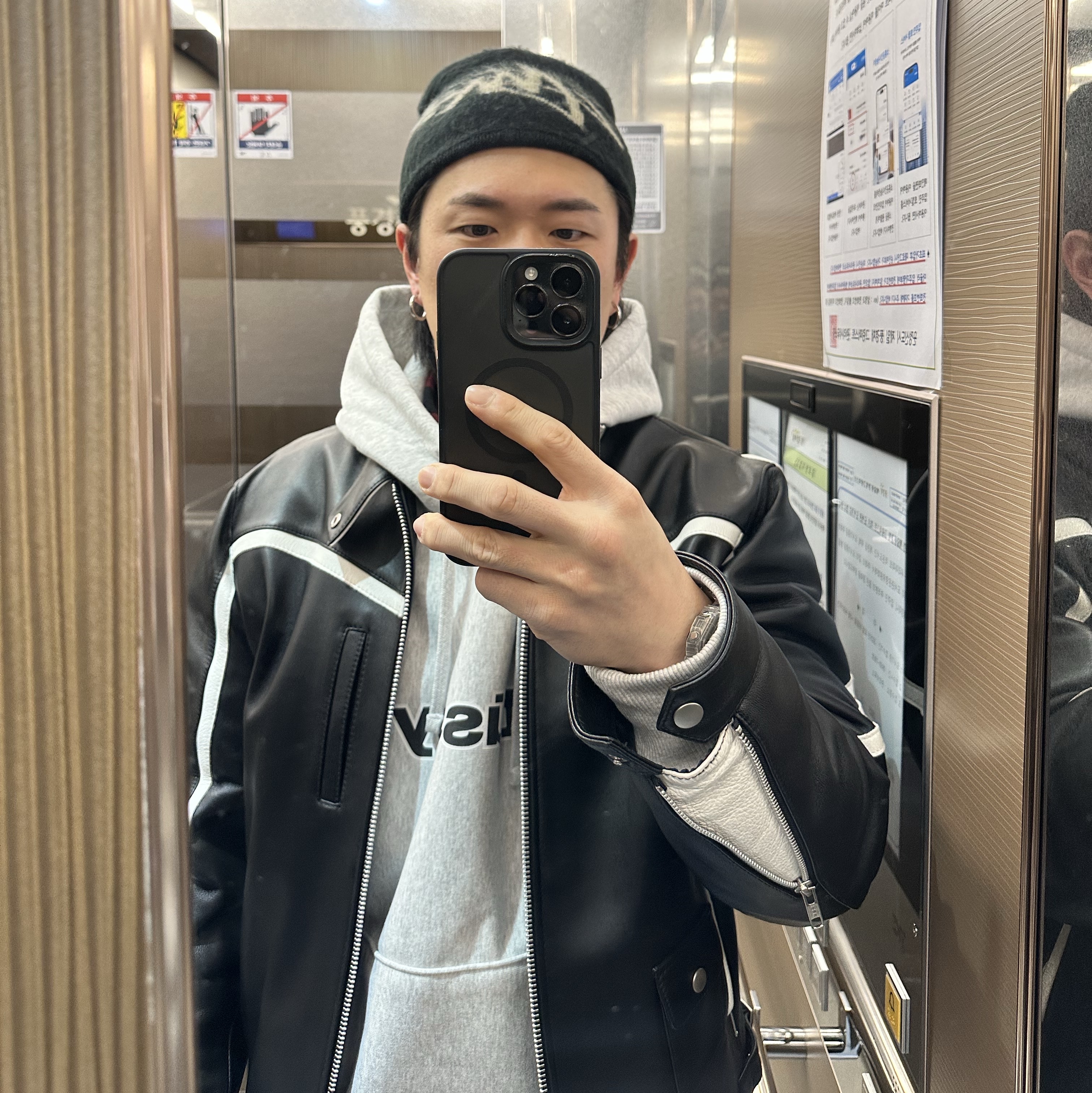 Stussy Brushed Out Stock Skullcap Beanie Black, Stussy SS Link Hoodie Ash Heather 착용 스타일