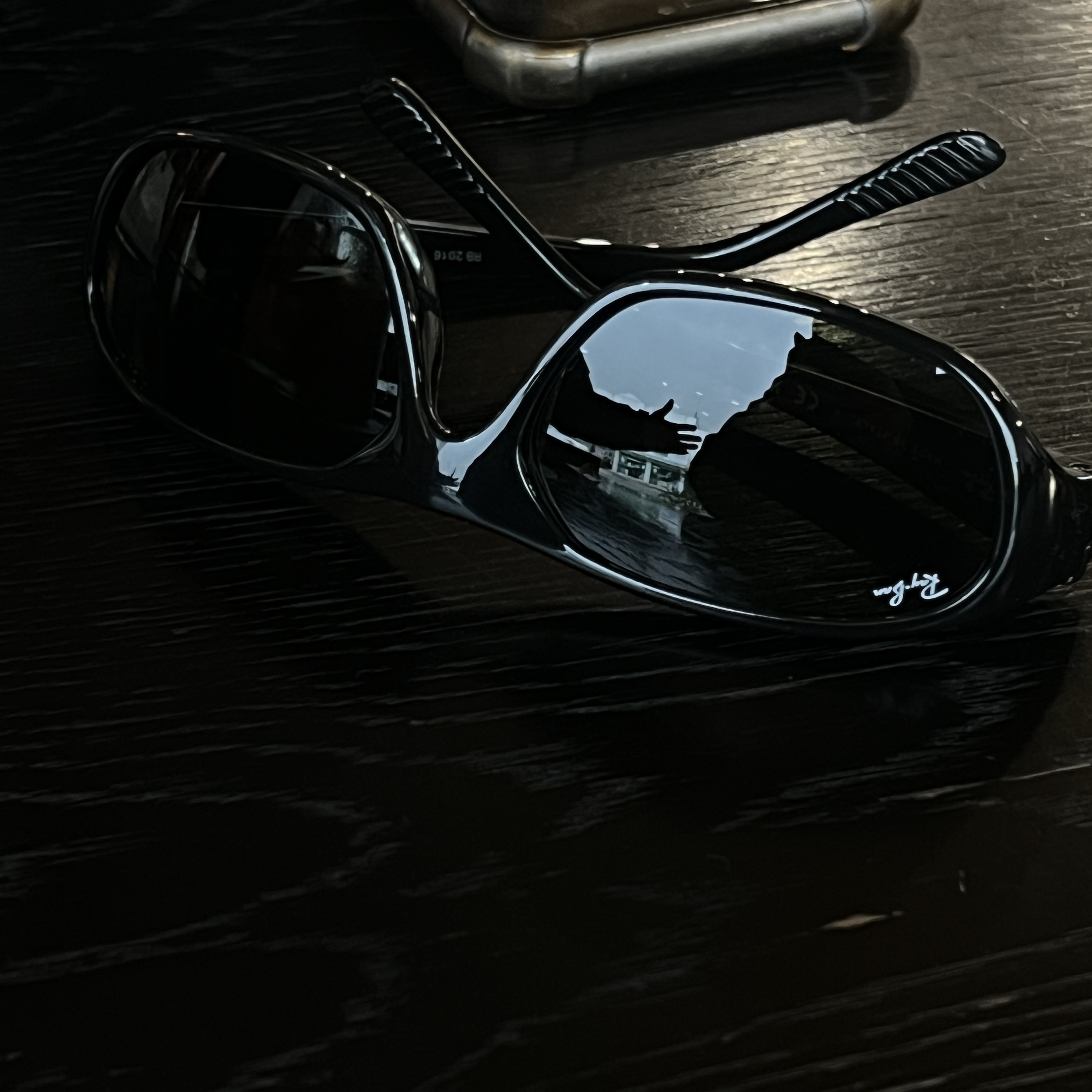 Ray-Ban DADDY-O II Polished Black Frame Green Classic G-15 Lenses 착용 스타일