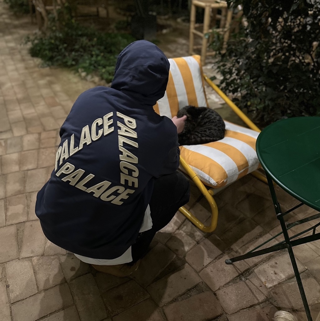 Palace P3 Felt Hood Navy - 23FW, Nike Air Force 1 '07 WB Flax 착용 스타일 - 2