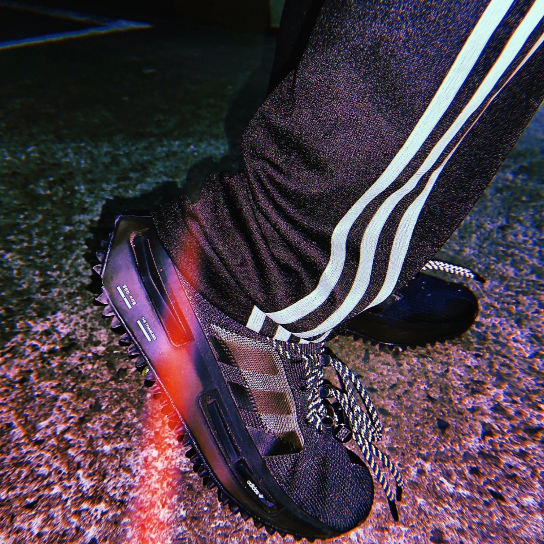 Adidas x Bajowoo NMD S1 Carbon Core Black 착용 스타일 - 2