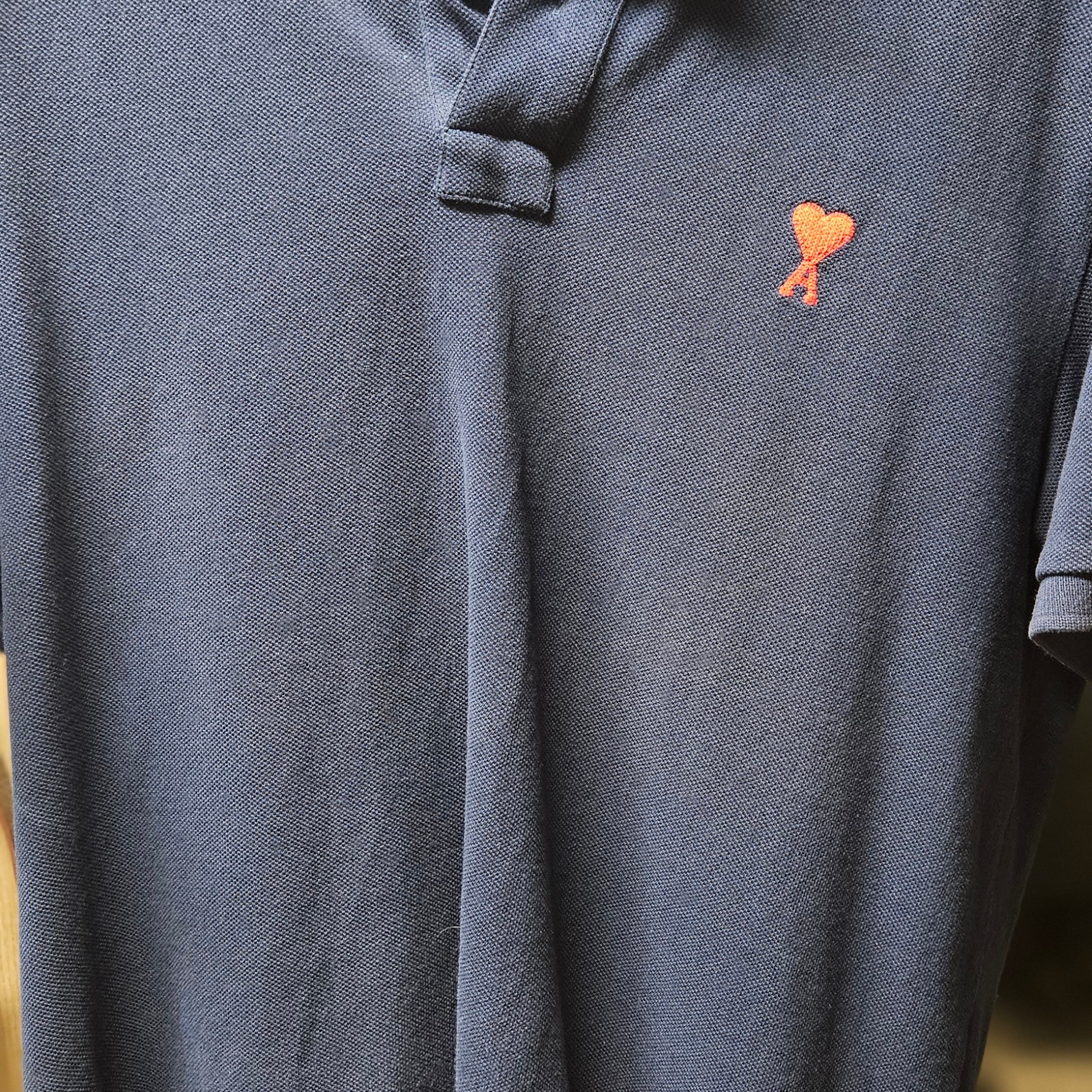AMI de Coeur Polo Shirt Nautic Blue 착용 스타일