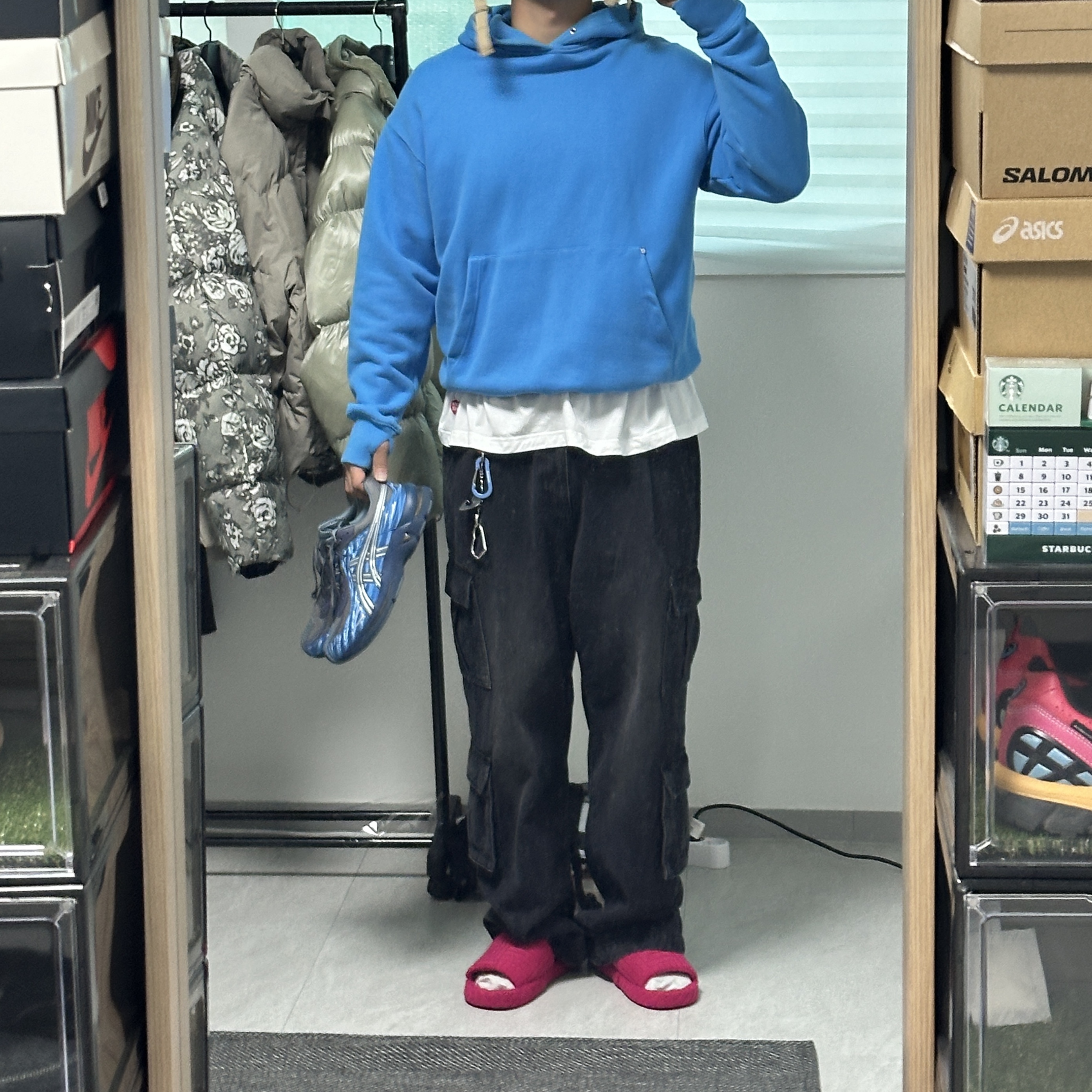 (W) Asics x Kiko Kostadinov Gel-Flammae Blue Ironclad 착용 스타일