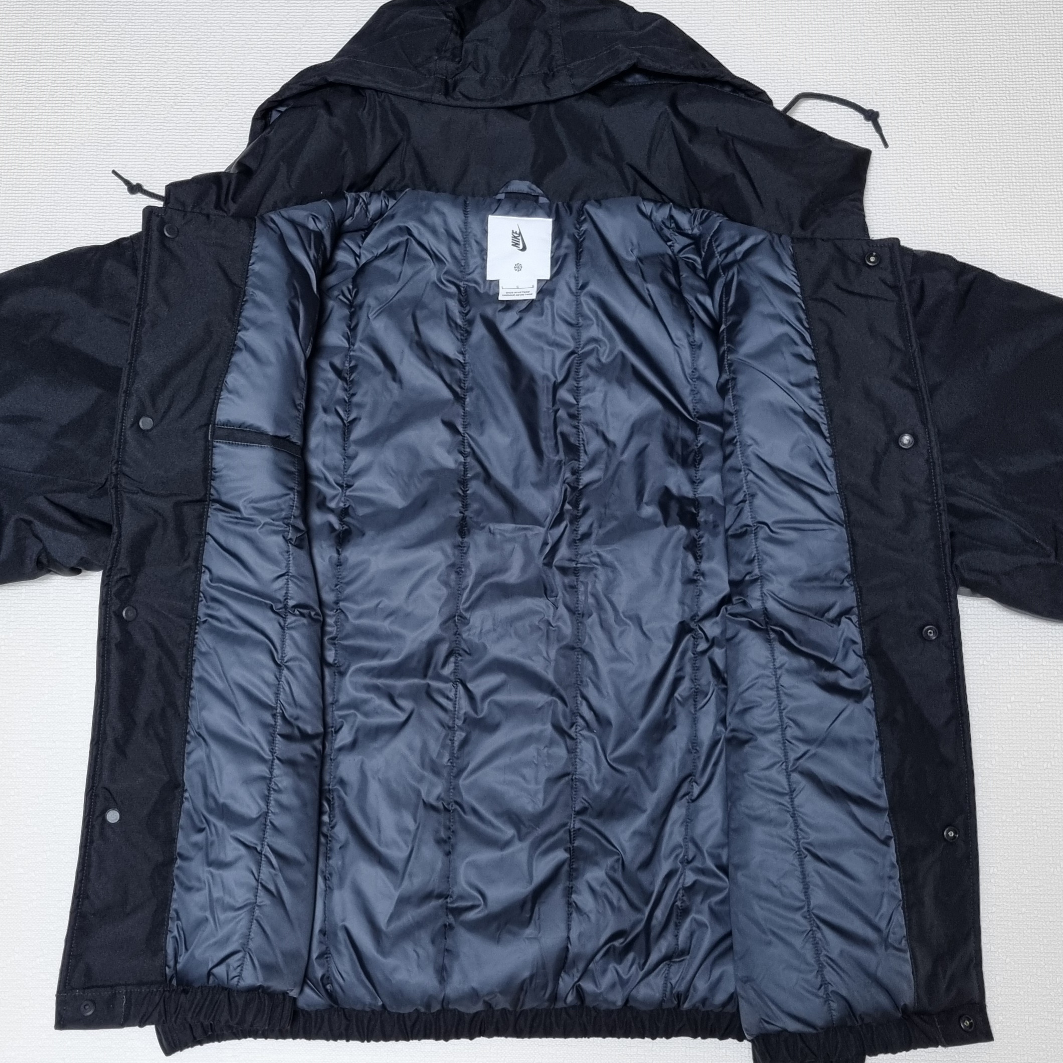 Nike Solo Swoosh Puffer Black - Asia 착용 스타일 - 2