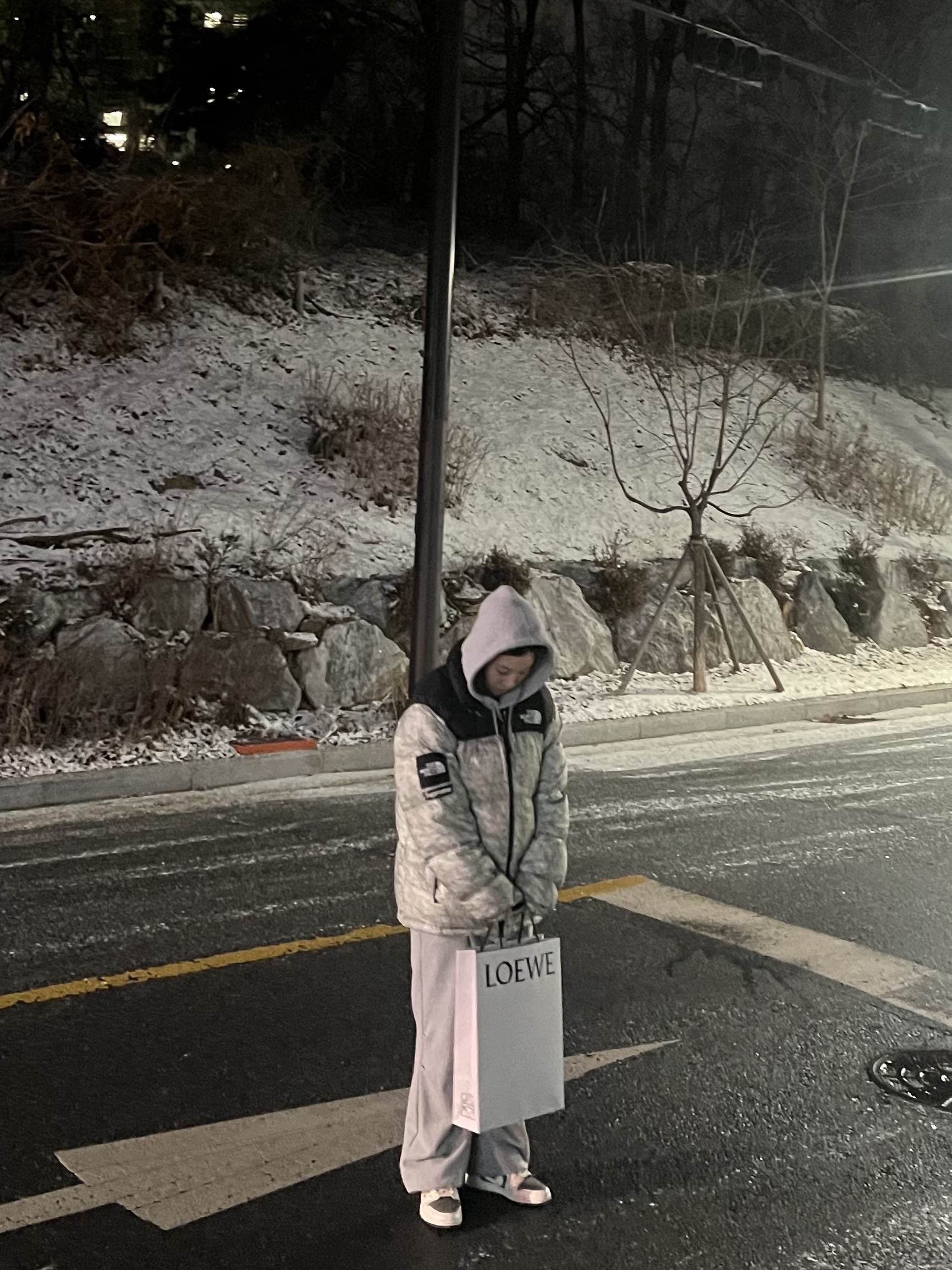 Supreme x The North Face Paper Print Nuptse Jacket - 19FW, Jordan 1 x Travis Scott Retro Low OG SP Sail and Ridgerock 착용 스타일
