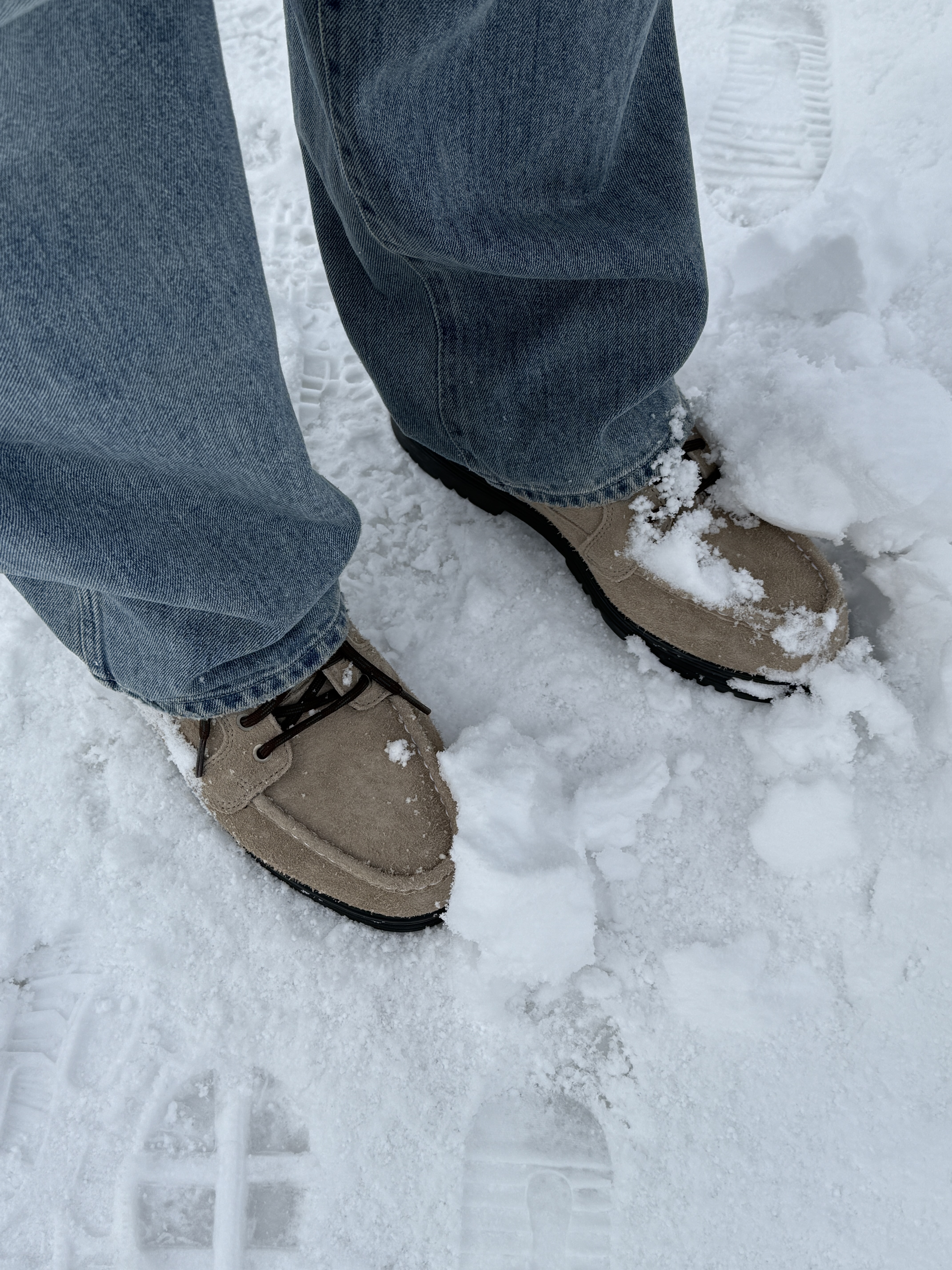 Timberland x Thisisneverthat Heritage Gore-Tex Moc Toe Mid Boots Desert - Wide 착용 스타일 - 1