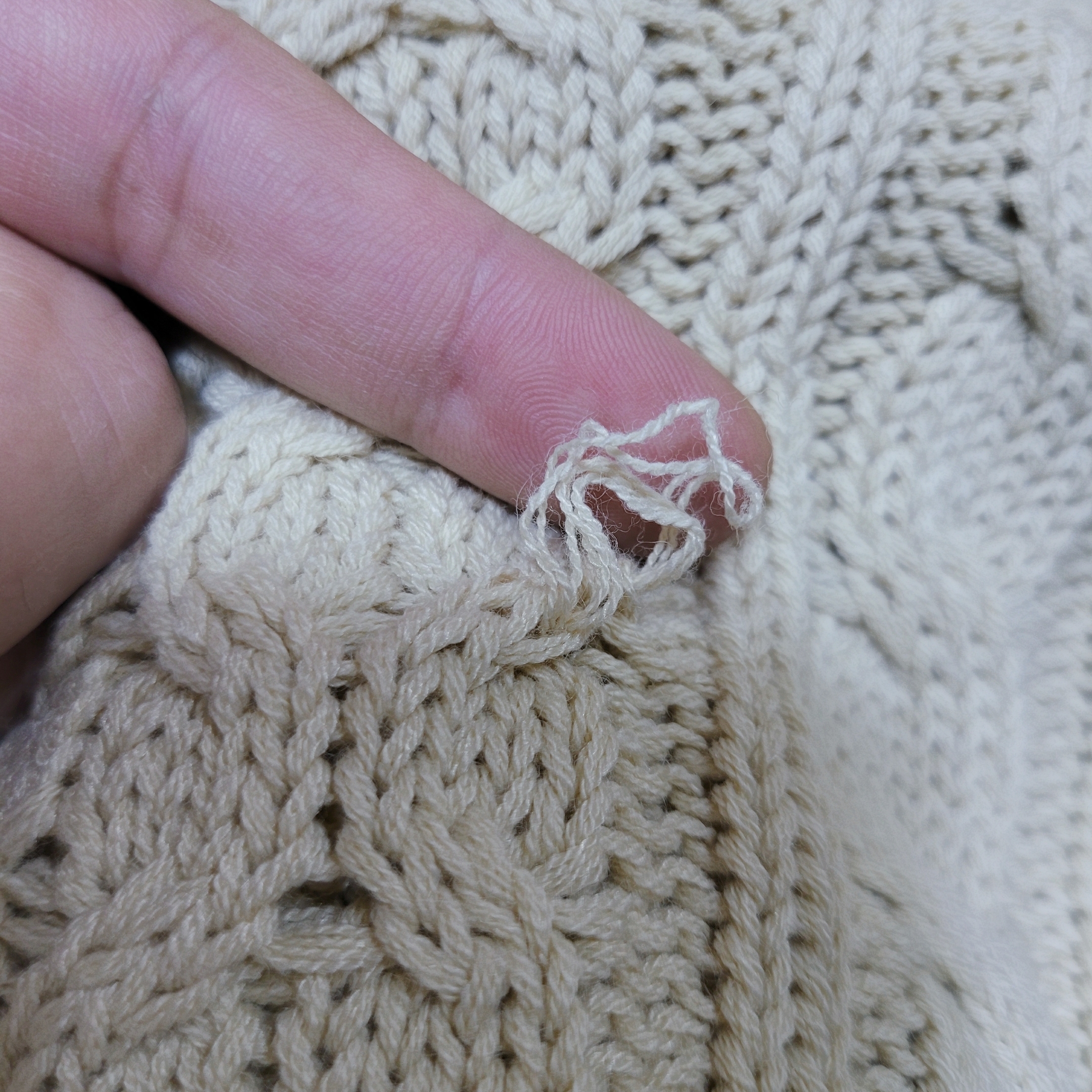 Nike Cable Knit LS Sweater Rattan - Asia 착용 스타일 - 3