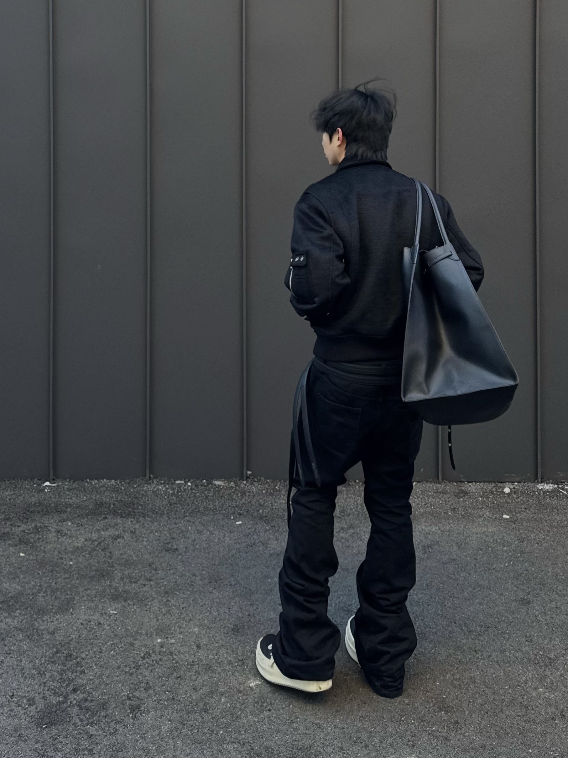 Rick Owens Mega Bumper Geobasket Black Milk 착용 스타일 - 6