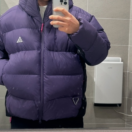 Nike ACG Therma-Fit ADV Lunar Lake Loose Hooded Jacket Dark Raisin Black - Asia 착용 스타일