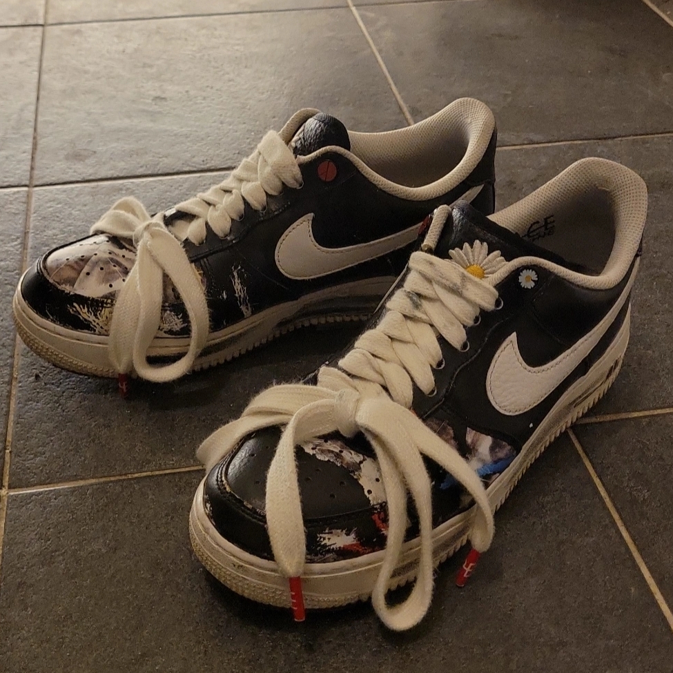 Nike x Peaceminusone Air Force 1 Low Para-Noise, Balenciaga 10XL Sneakers White Grey Silver Black 착용 스타일 - 1