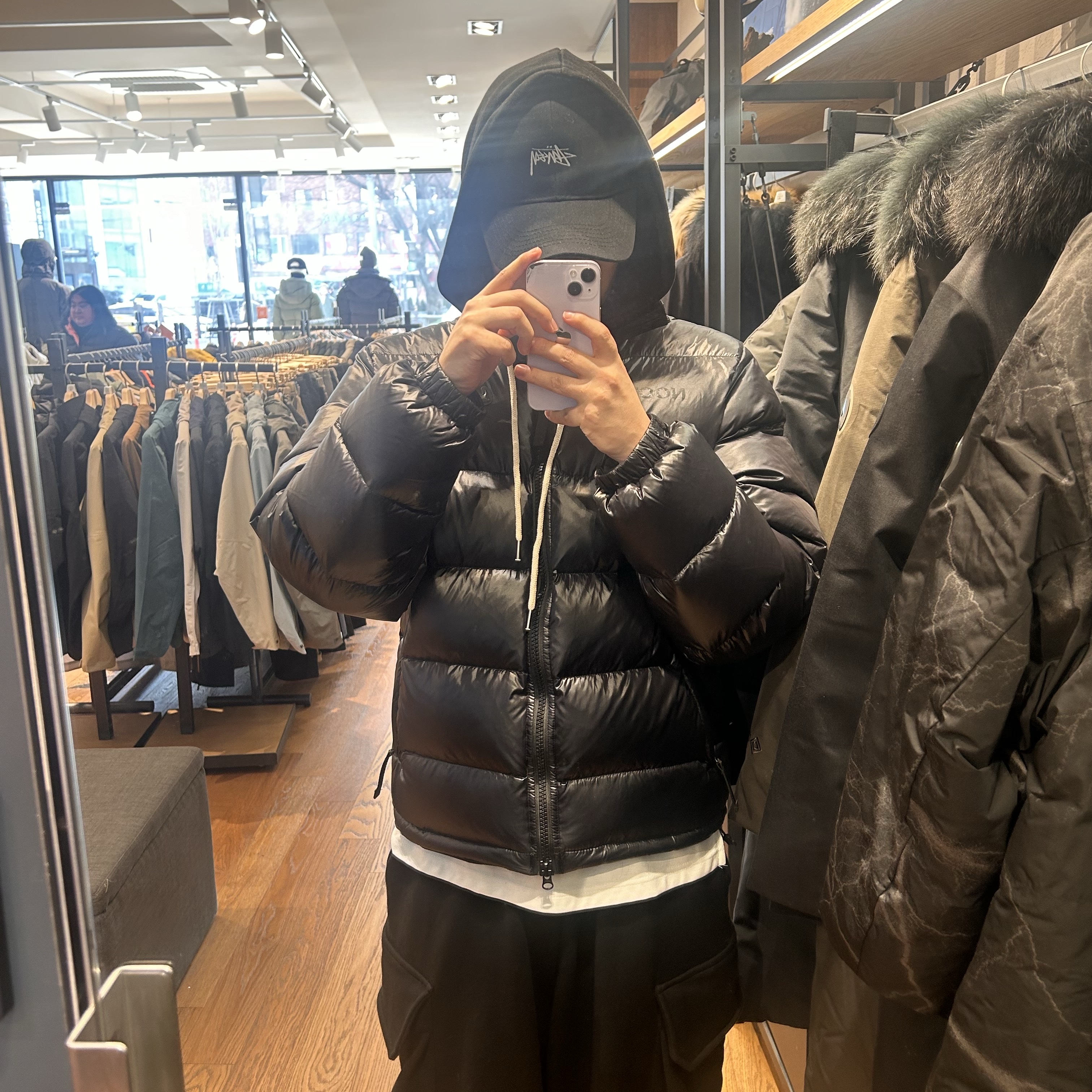 Nike x Drake Nocta Puffer Jacket Black - US/EU 착용 스타일 - 1
