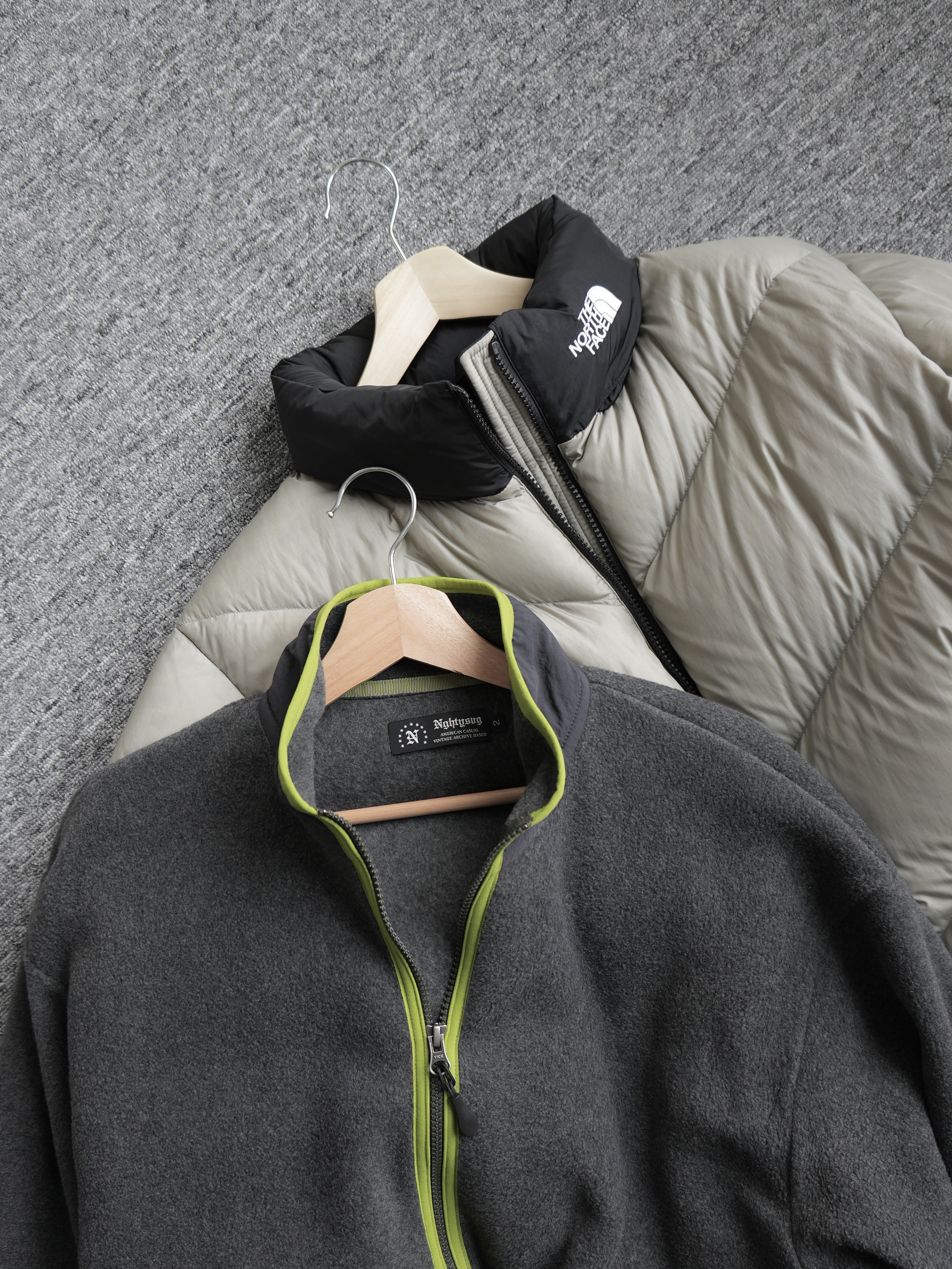 Hoka Ora Primo Black, The North Face Ascent Jacket Clay Grey 착용 스타일 - 2