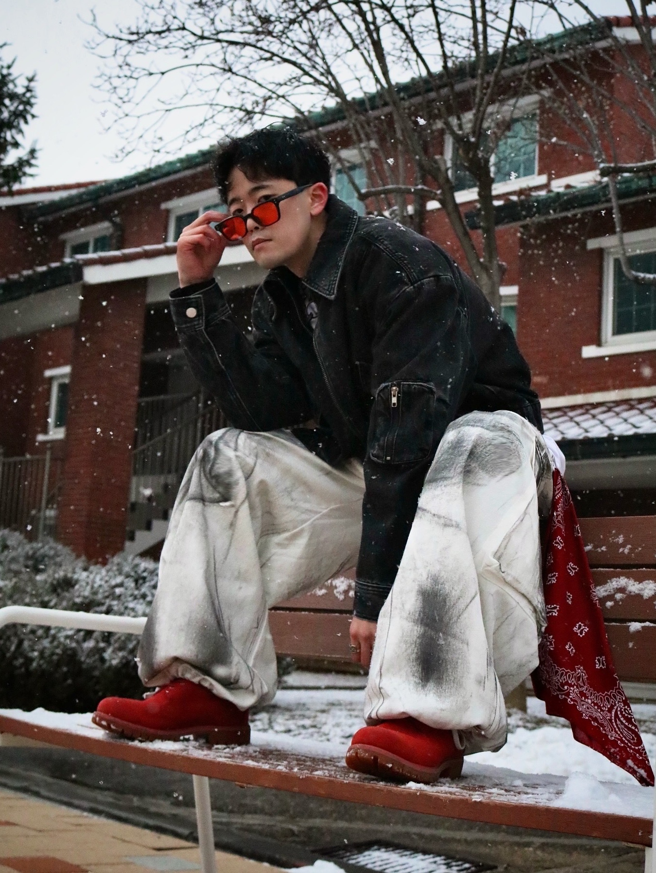 Our Legacy Ladon Keychain Varnished Black Metal, Timberland Premium 6 inch Waterproof Boot Red - Wide 착용 스타일 - 2