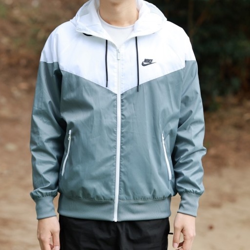 Nike NSW Windrunner Hoodie Jacket Smoke Grey - Asia 착용 스타일