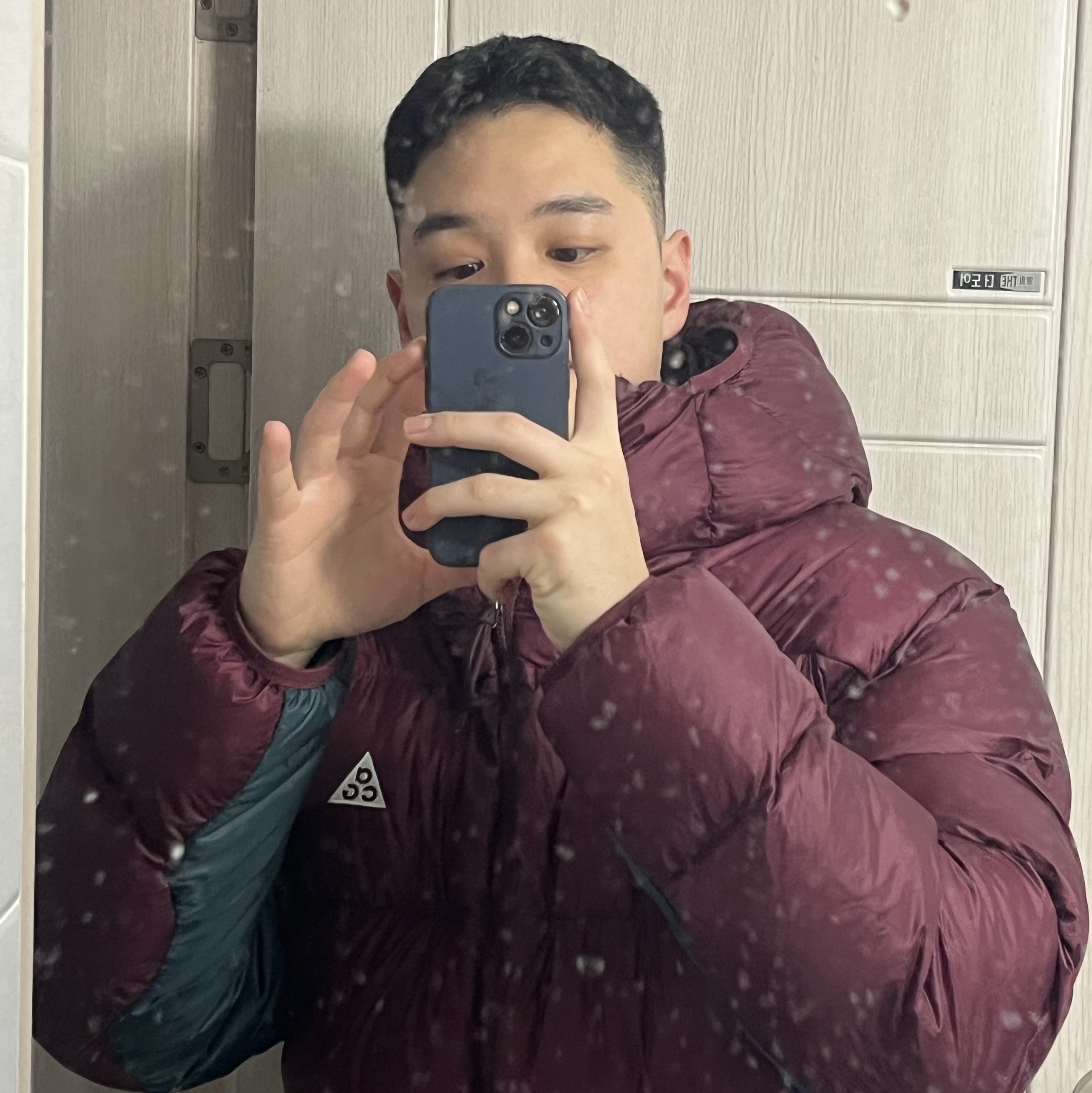 Nike ACG Therma-Fit ADV Lunar Lake Puffer Jacket Night Maroon - Asia 착용 스타일
