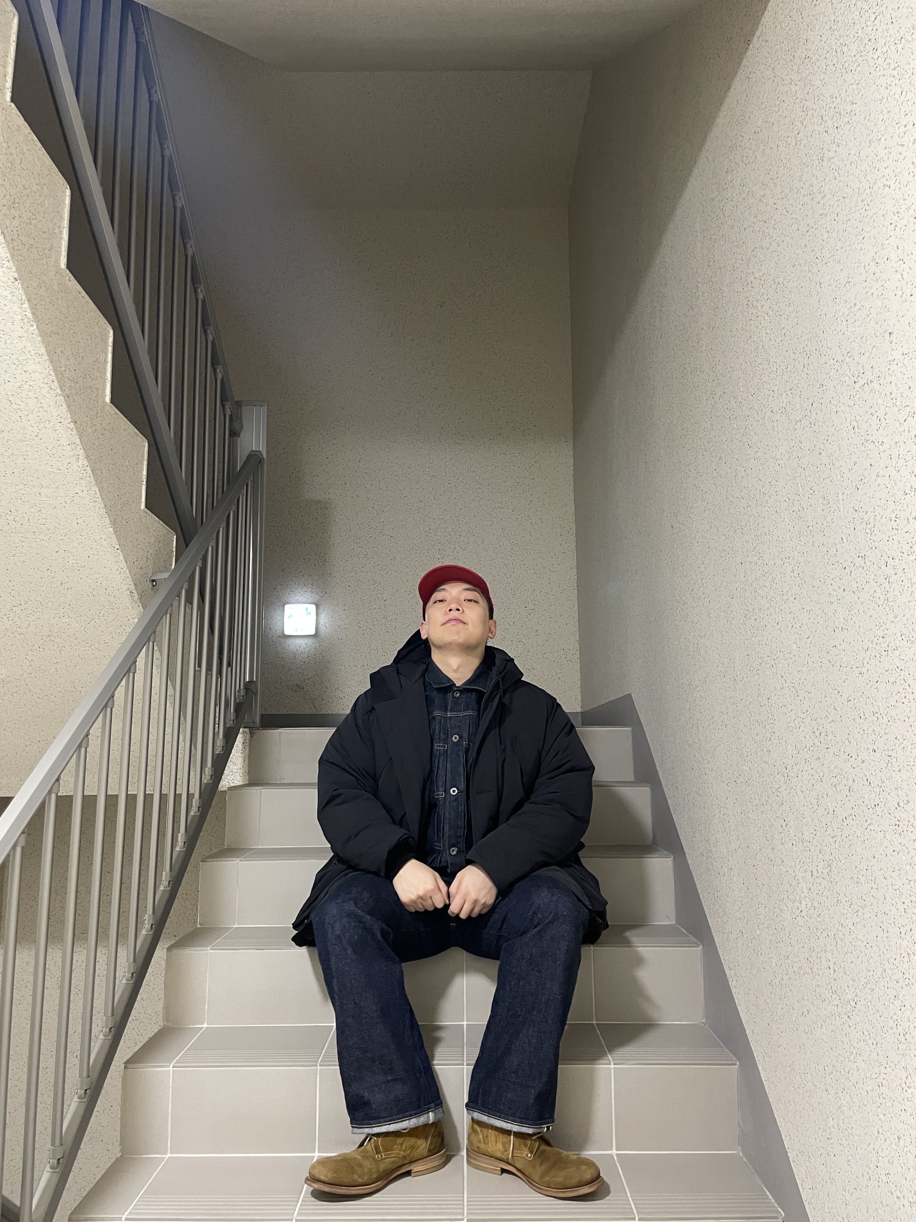 The Real McCoy's Logo Baseball Cap Red 착용 스타일 - 7
