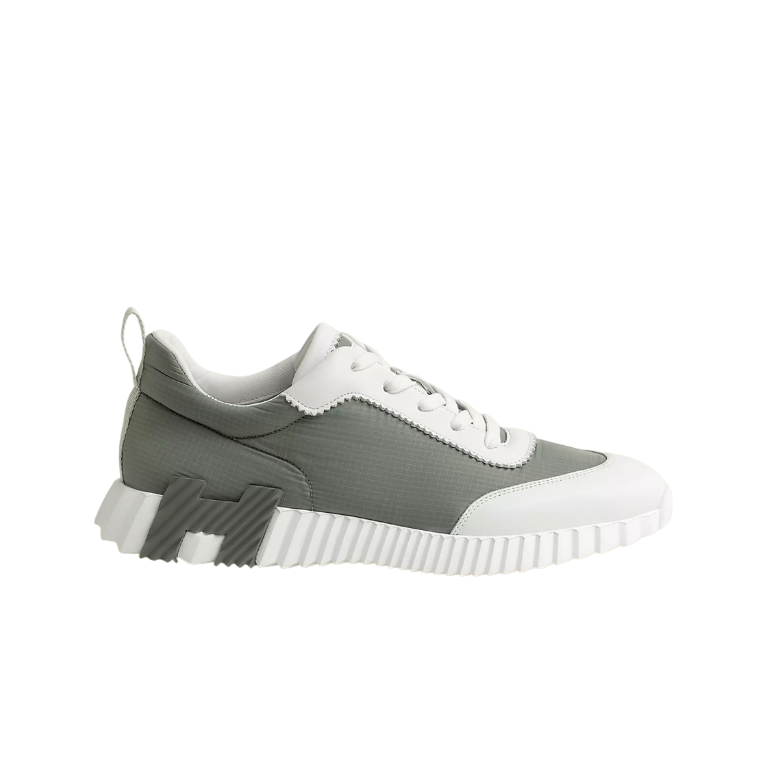 에르메스 바운싱 스니커즈 립스탑 패브릭 카프스킨 & 에뚜쁘 블랑(Hermes Bouncing Sneakers Ripstop Fabric Calfskin & Etoupe Blanc) - 1
