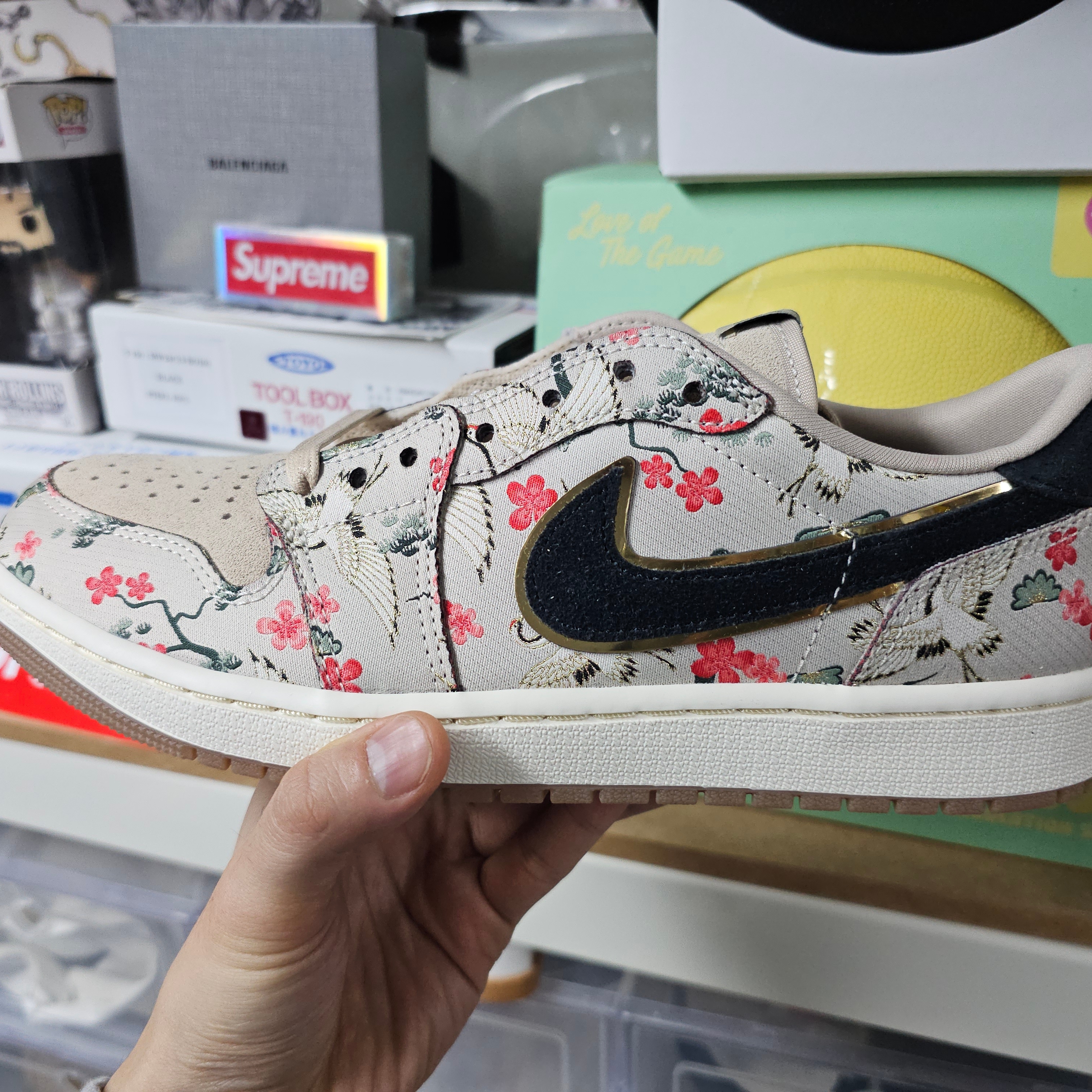 Jordan 1 Retro Low OG Rui Cranes 착용 스타일 - 1