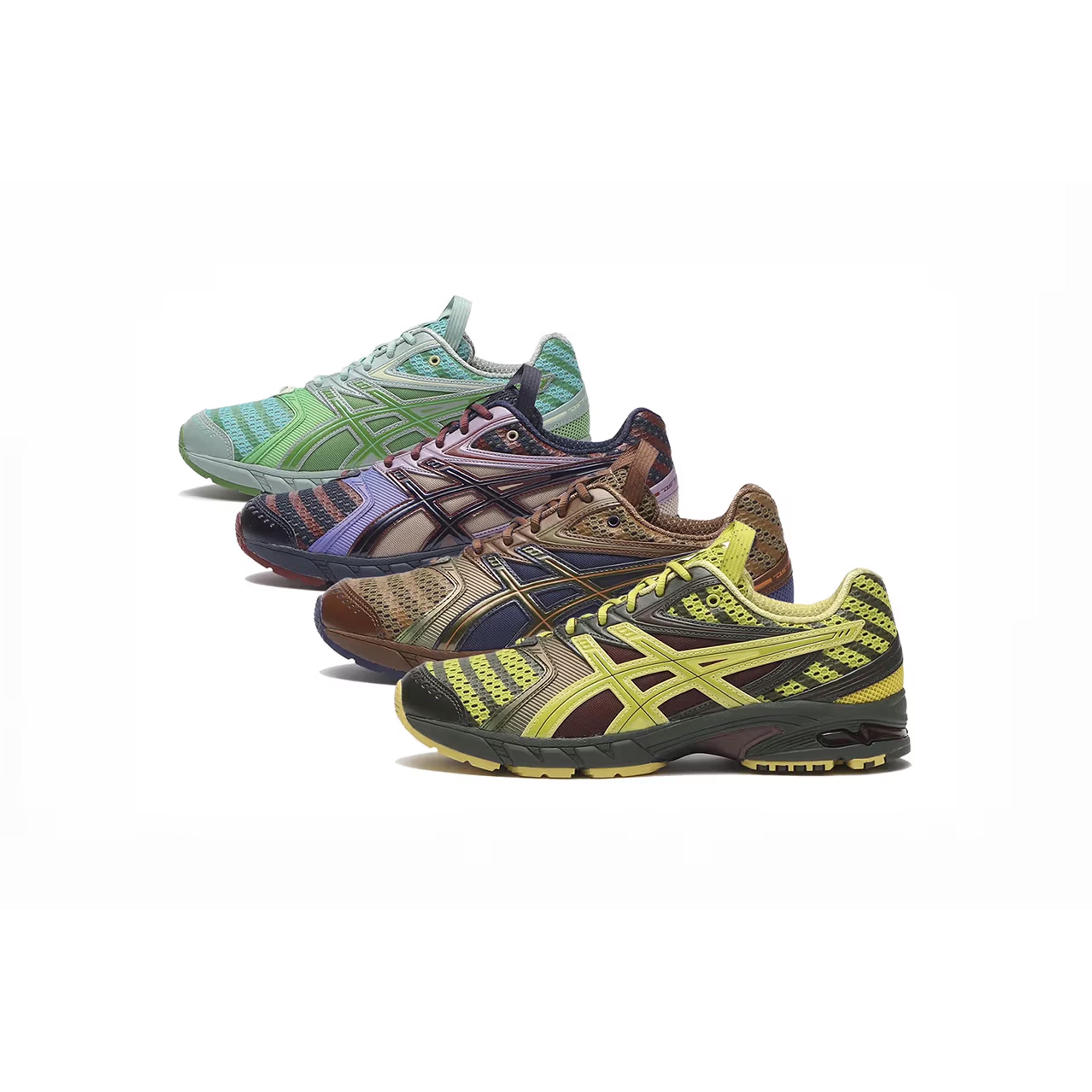 Asics UB9-S Gel-DS Trainer 14 Dark Mustard Truffle Grey, Asics UB9-S Gel-DS Trainer 14 Desert Camp Piquant Orange 착용 스타일 - 2