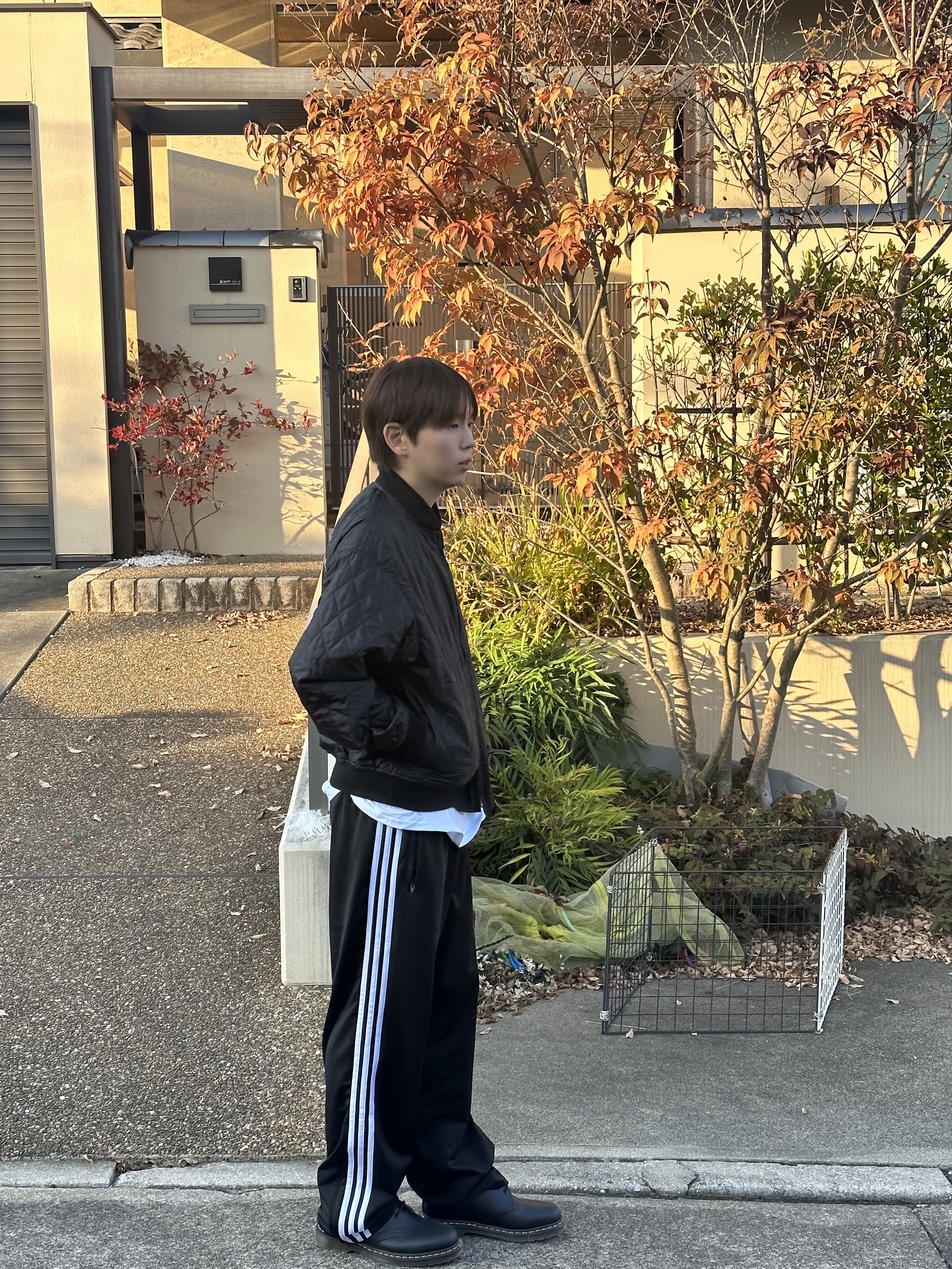 CDG '84-85 Staff Blouson Black, CDG Quilted '84-85 Staff Blouson Black 착용 스타일 - 3