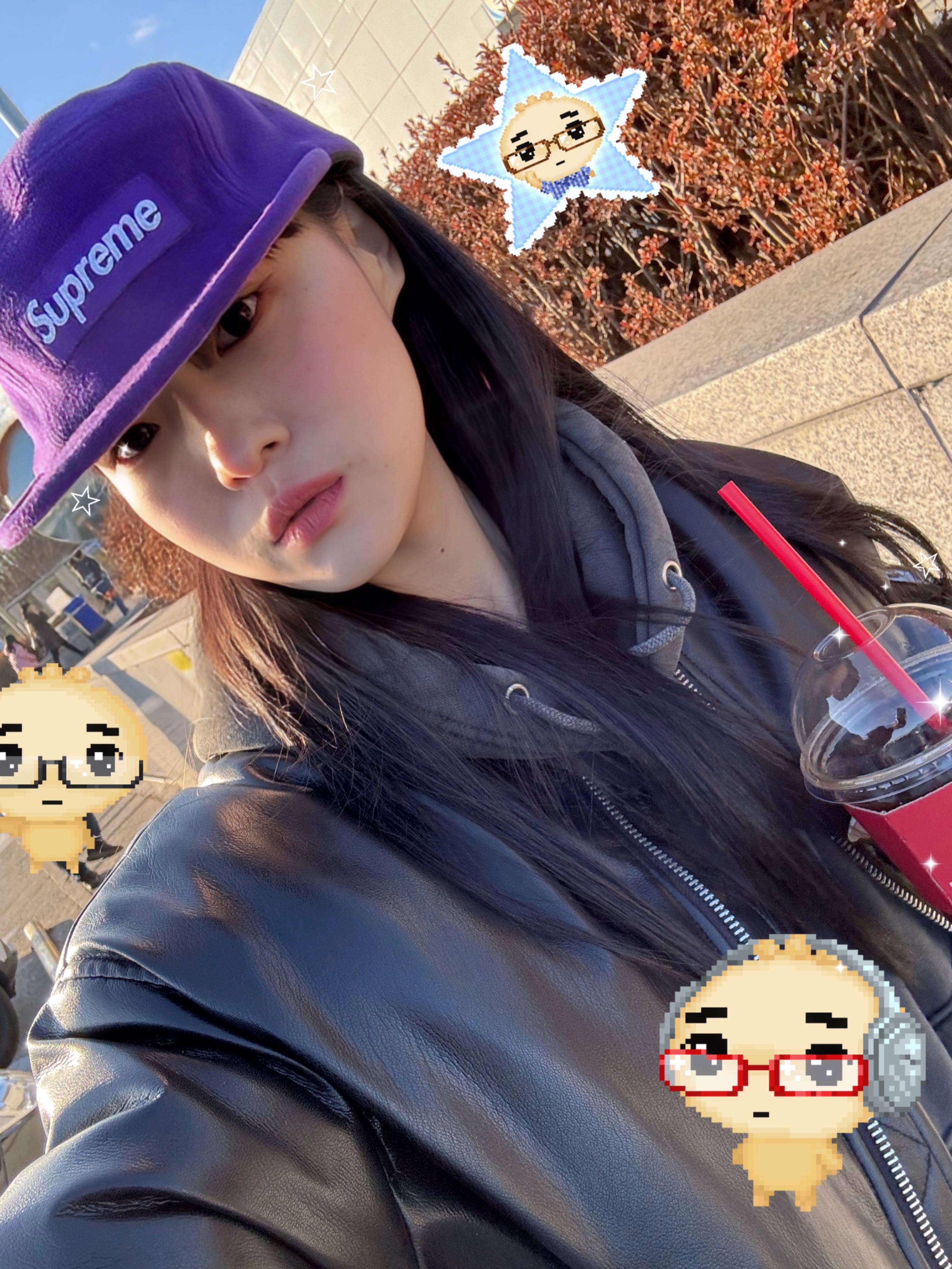 Supreme Wool Camp Cap Purple - 24FW 착용 스타일