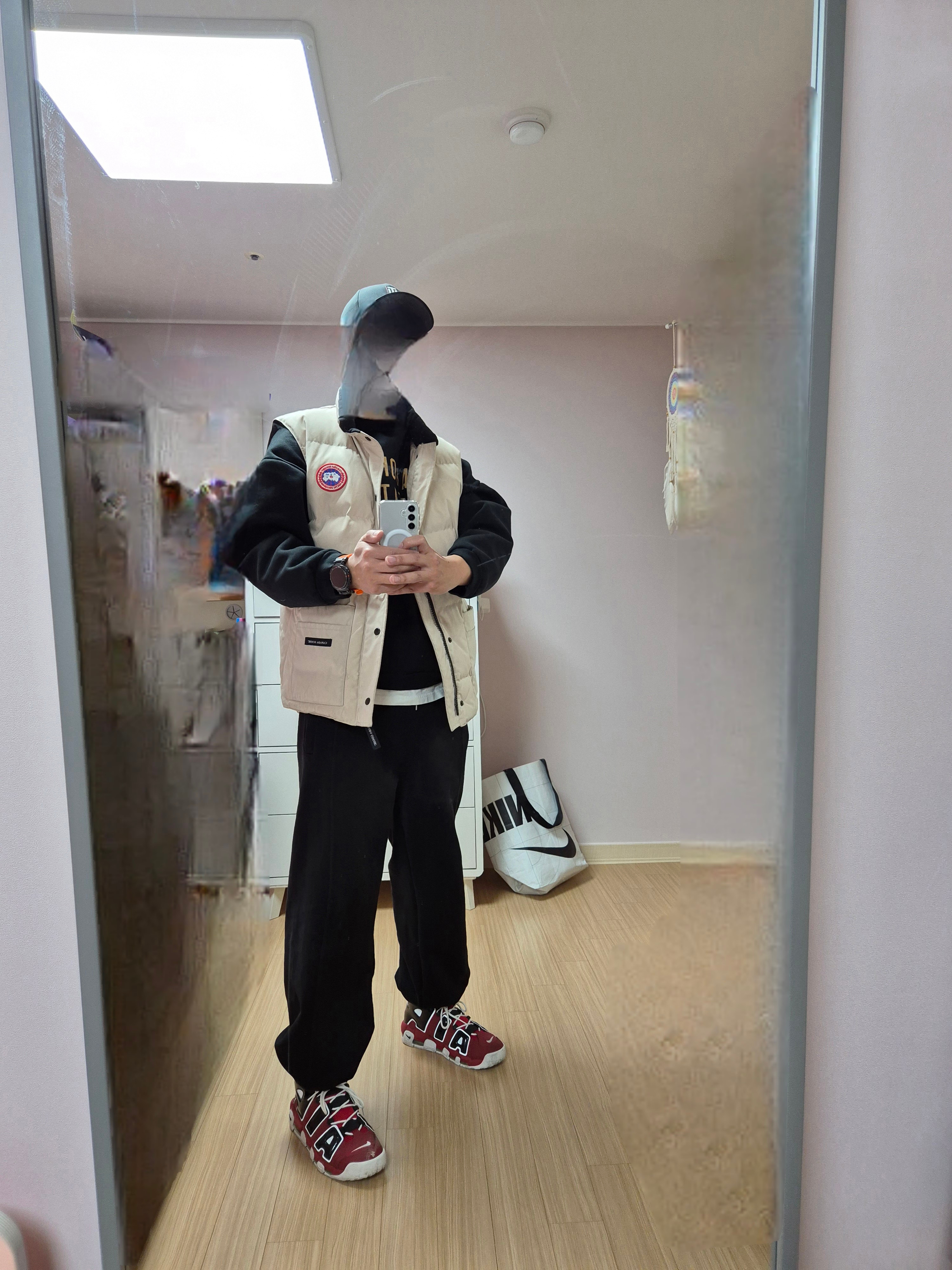 Nike Air More Uptempo 96 Bulls 2021, Nike Dri-Fit Tiger Woods Legacy91 Golf Cap Black 착용 스타일