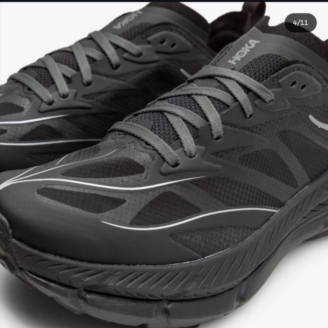 Hoka x Satisfy Mafate Speed 4 Lite Coffee 착용 스타일 - 4