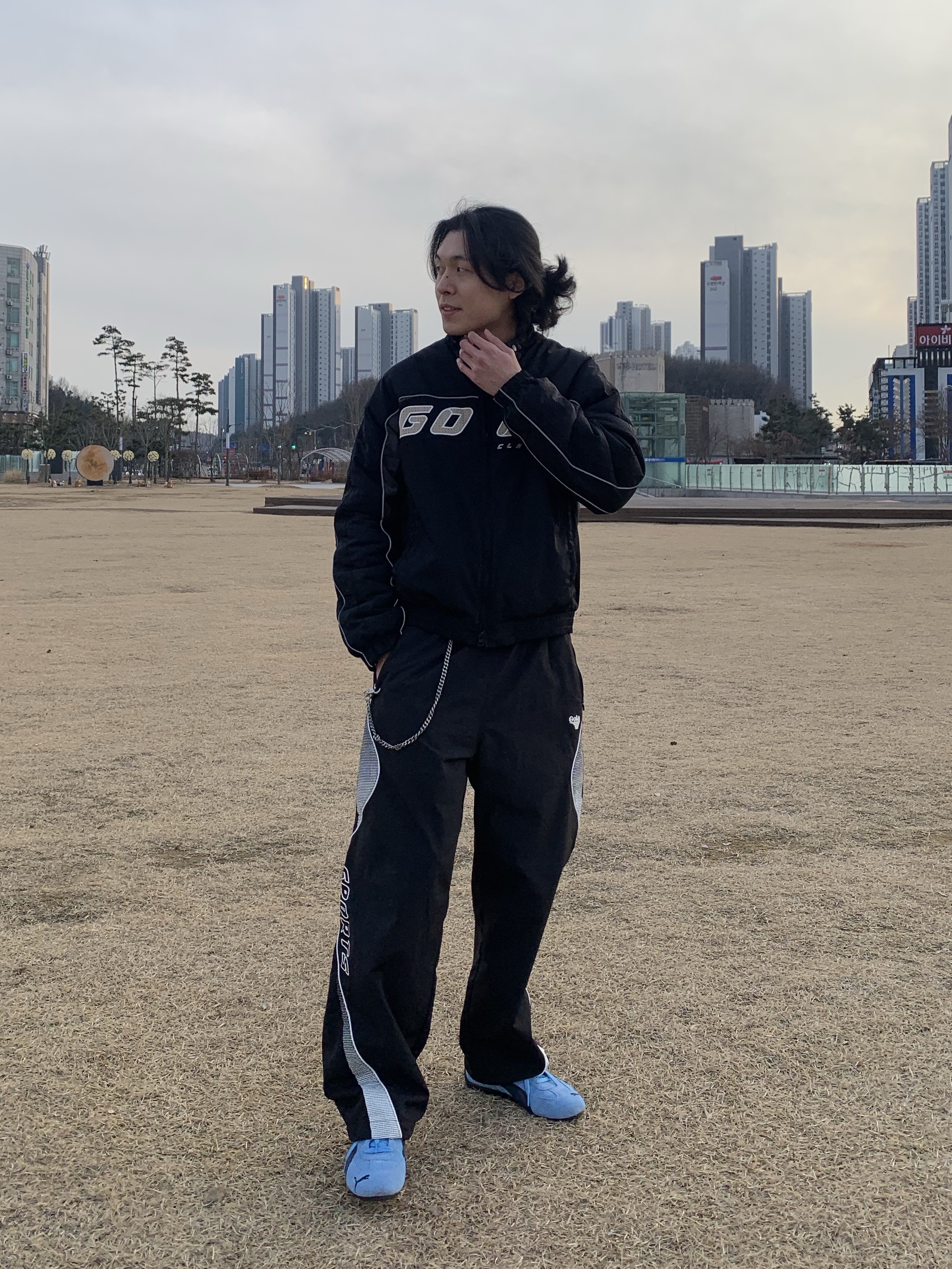 Puma Speedcat Archive Team Light Blue Club Navy 착용 스타일 - 2