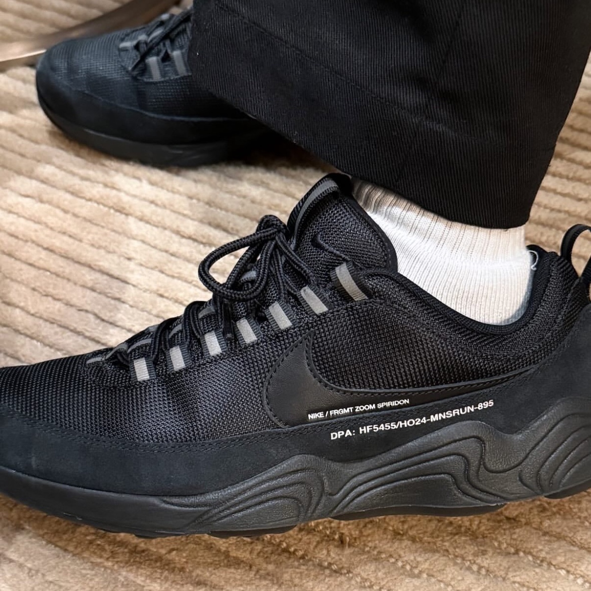 Nike x Fragment Air Zoom Spiridon Black 착용 스타일