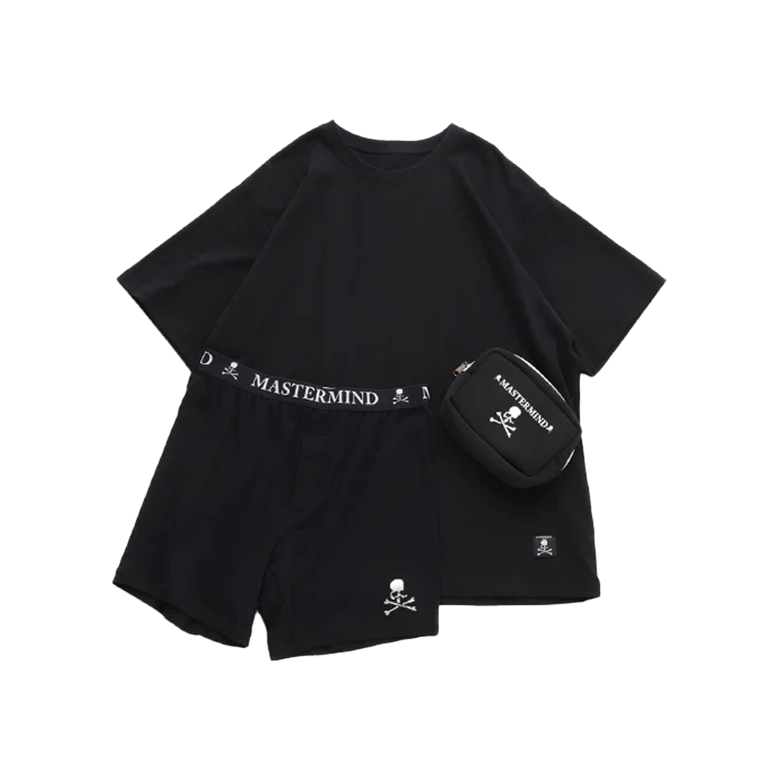마스터마인드 월드 트렁크 세트 블랙 실버 - 25SS(Mastermind World Trunk Set Black Silver - 25SS)