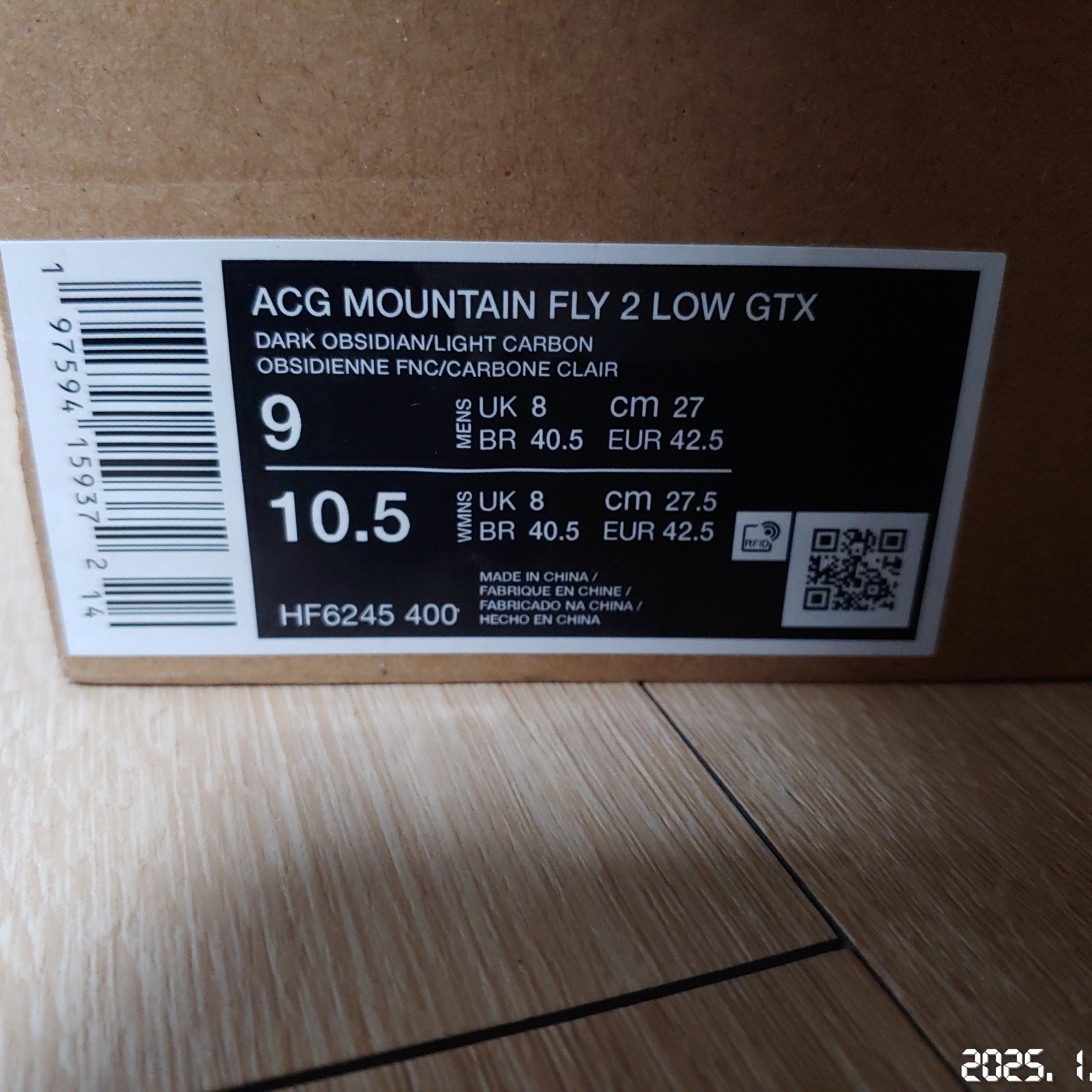 Nike ACG Mountain Fly 2 Low Gore-Tex Dark Obsidian Midnight Navy 착용 스타일 - 3