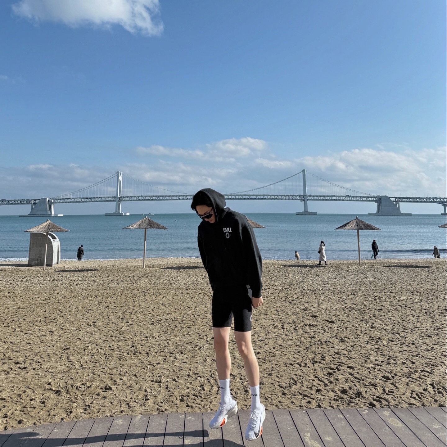 Nike Air Zoom Alphafly Next% 3 Proto White Total Orange, UVU Half Tights Black 착용 스타일 - 3