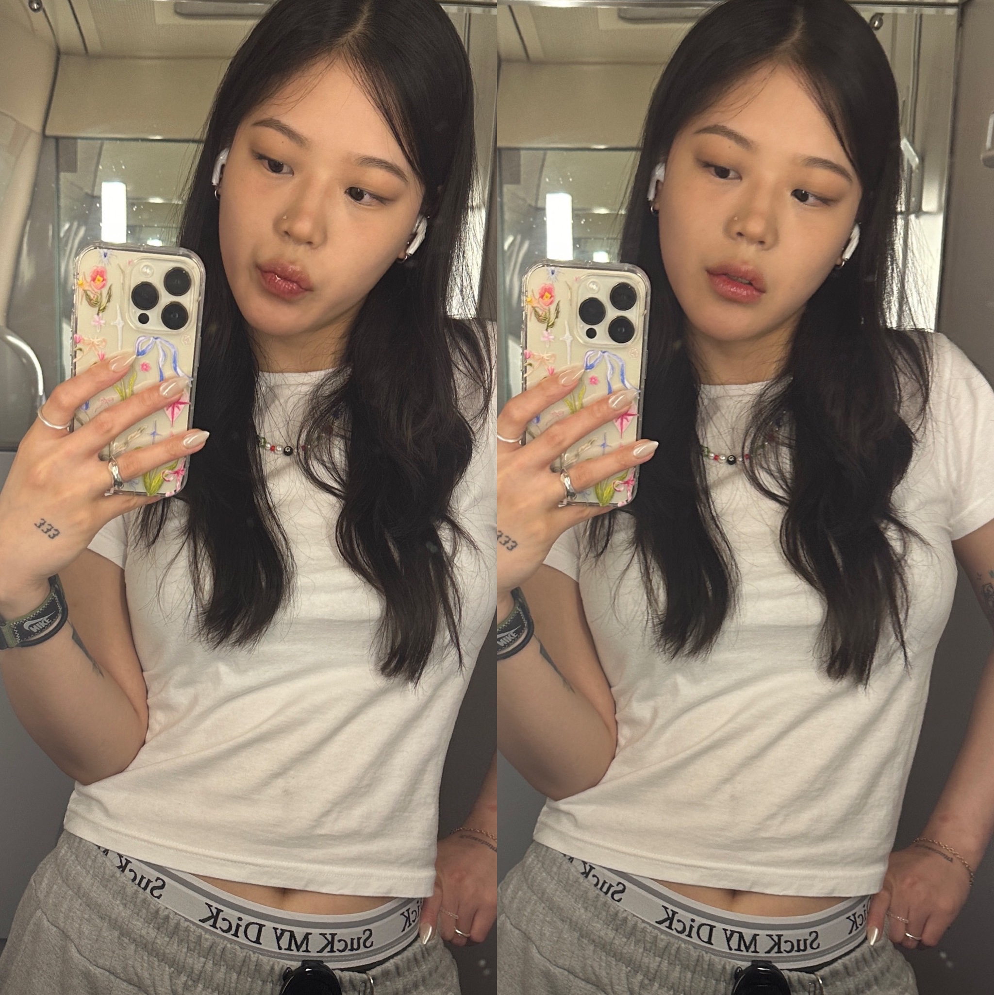 (Kids) Deus Ex Machina College Samcheong T-Shirt White 착용 스타일 - 1
