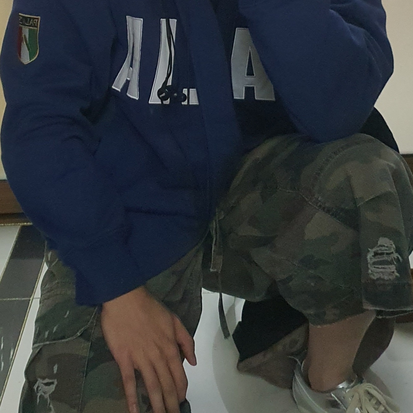 Palace Italia Zip Funnel Navy - 24SS, Onitsuka Tiger Mexico 66 Silver Off White 착용 스타일