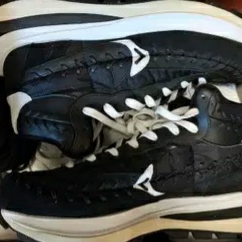 Nike x Sacai x Jean Paul Gaultier VaporWaffle Black White 착용 스타일